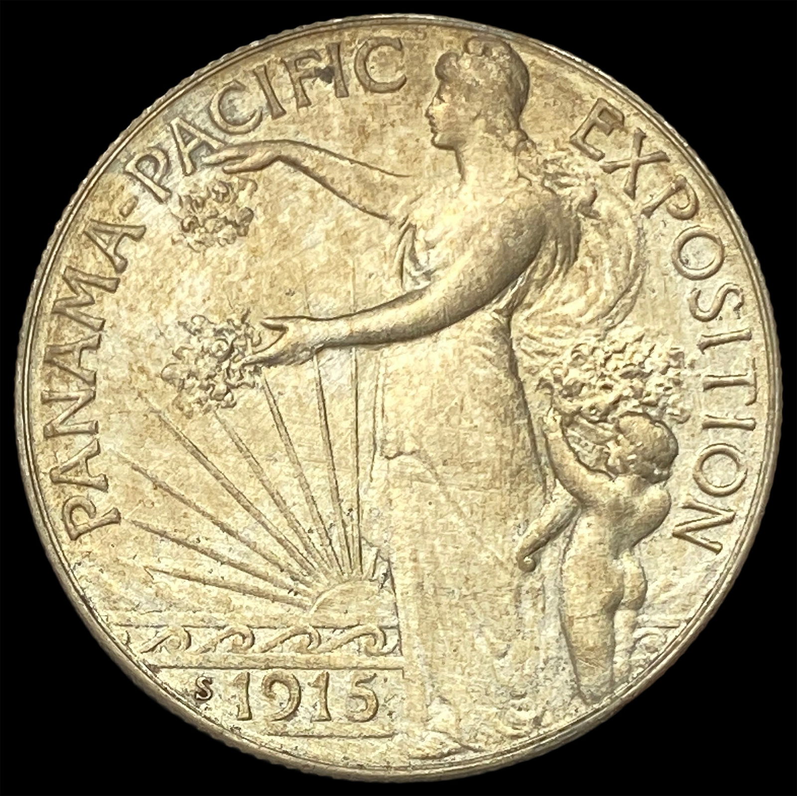 1915-S Silver Half Dollar Panama-Pacific Exposition UNCIRCULATED: 1915-S Silver Half Dollar Panama-Pacific Exposition UNCIRCULATED