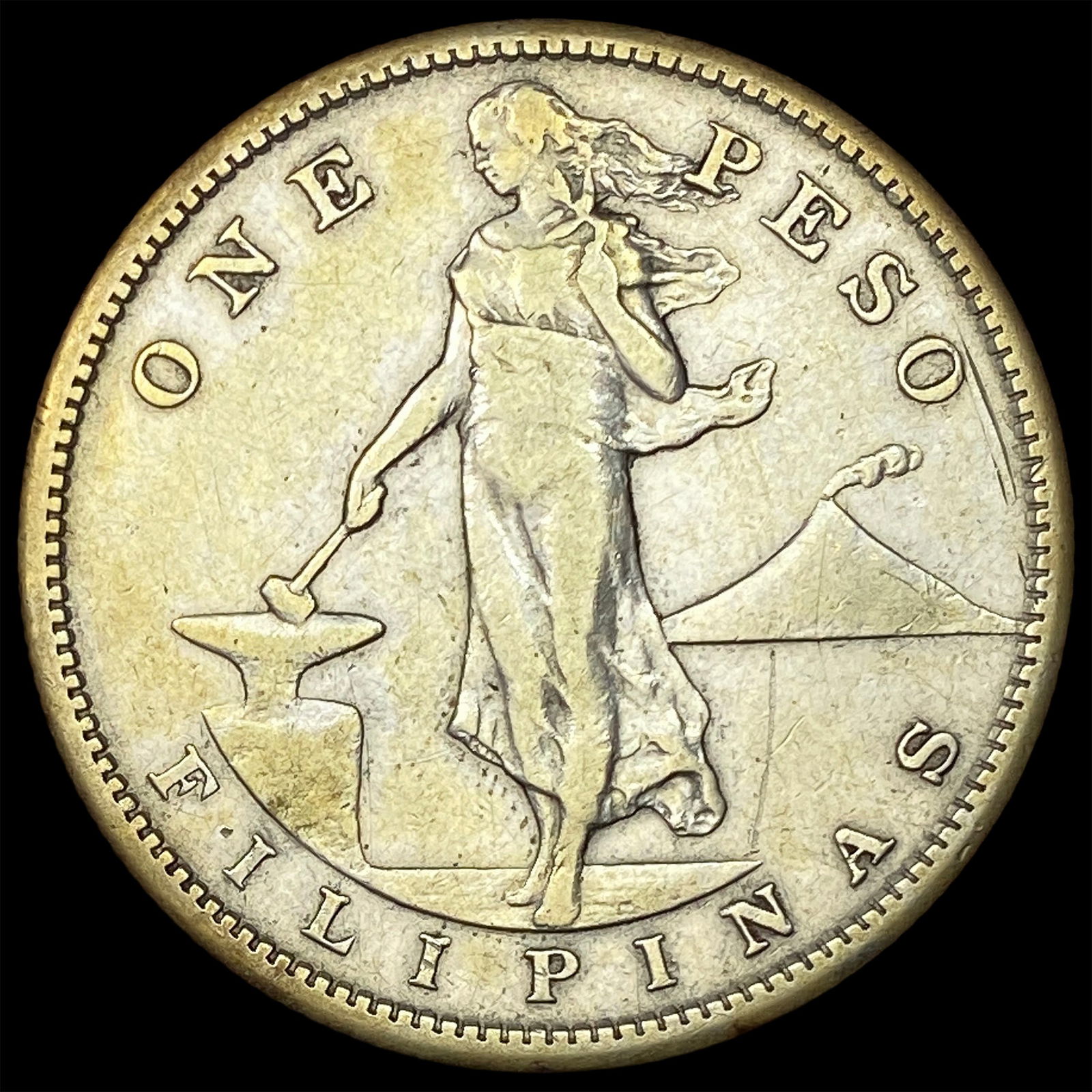 1909-S Silver One Peso Philippines CLOSELY UNCIRCULATED (1 of 2)