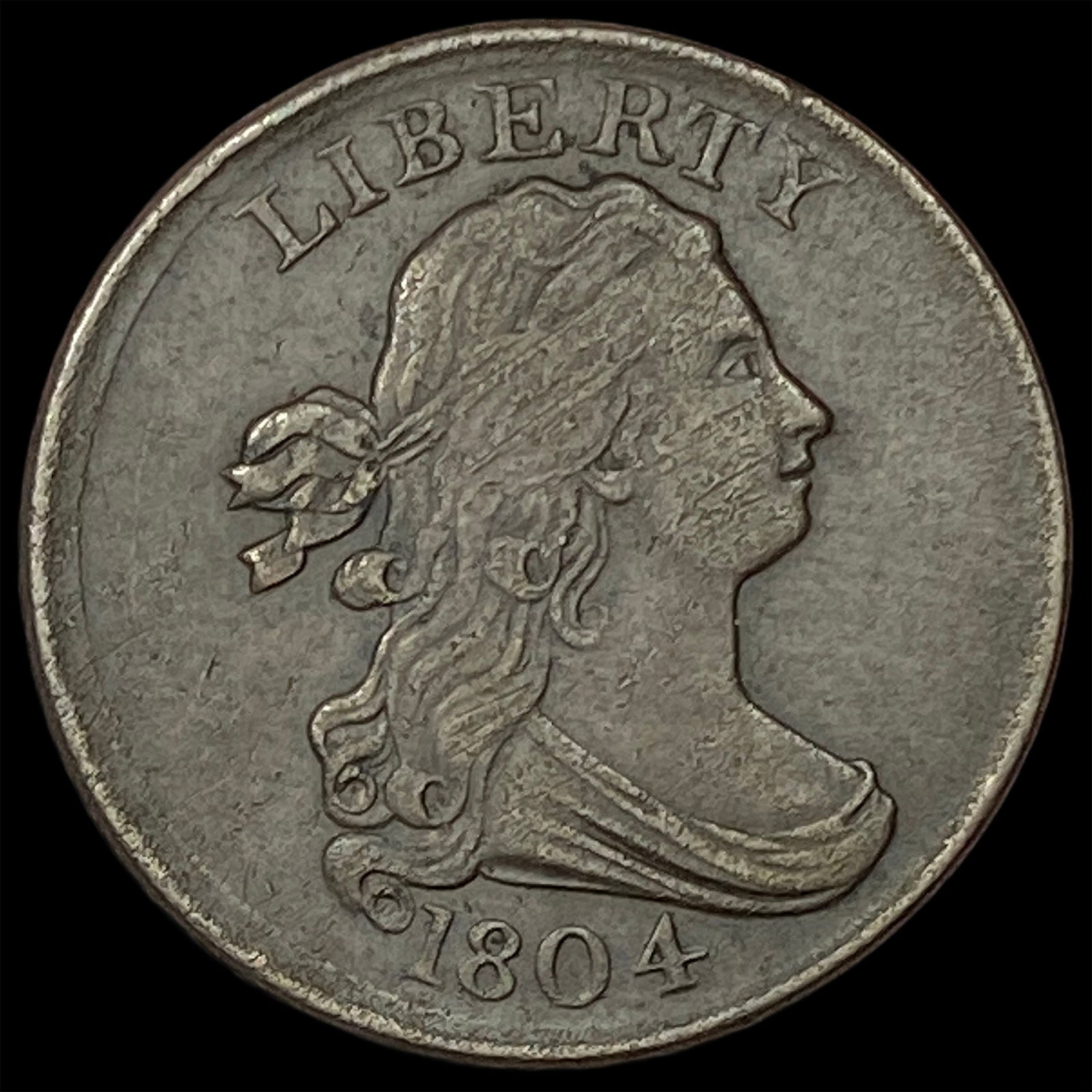 1804 Copper Half Cent NEARLY UNCIRCULATED (1 of 2)