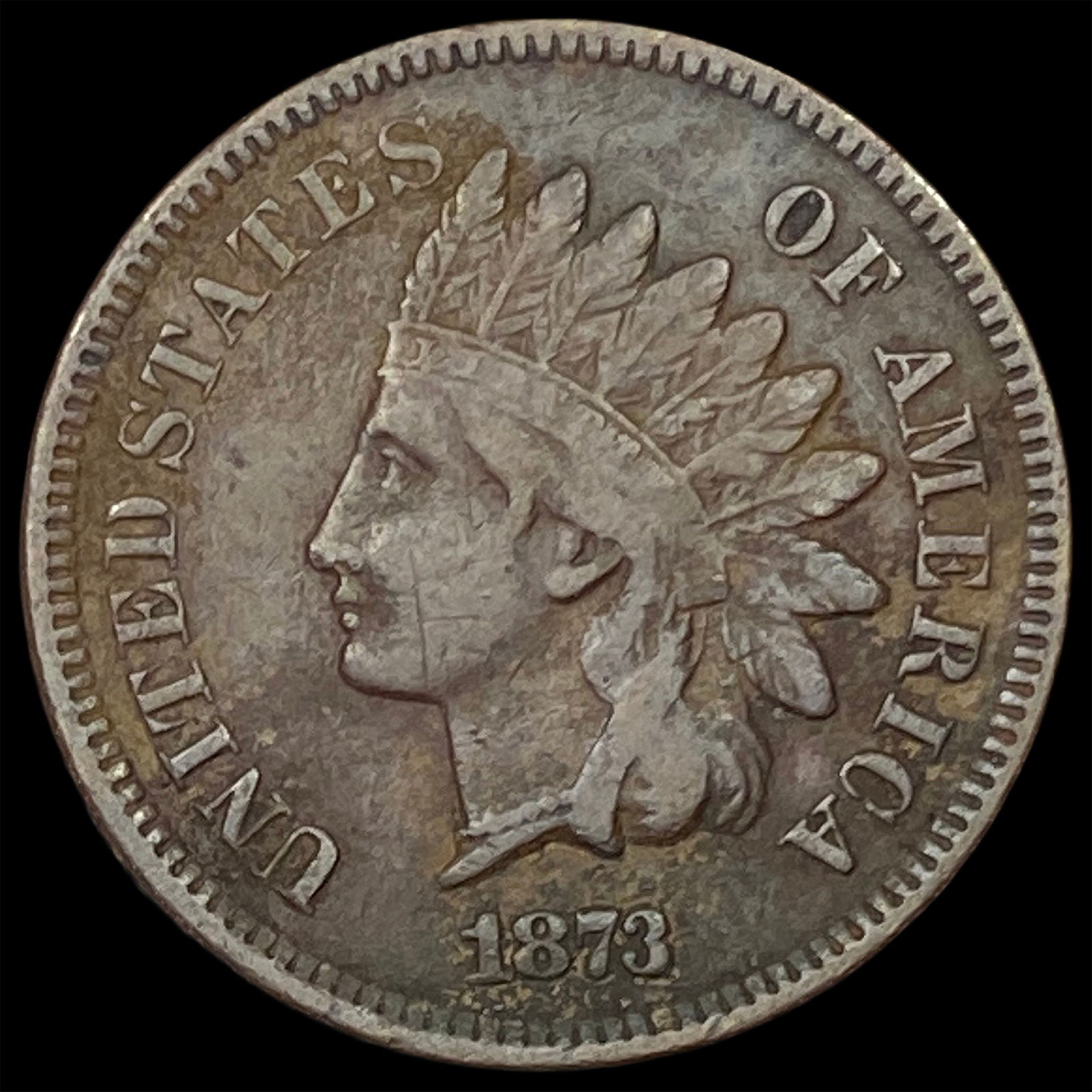 1873 Indian Head Cent NEARLY UNCIRCULATED: 1873 Indian Head Cent NEARLY UNCIRCULATED