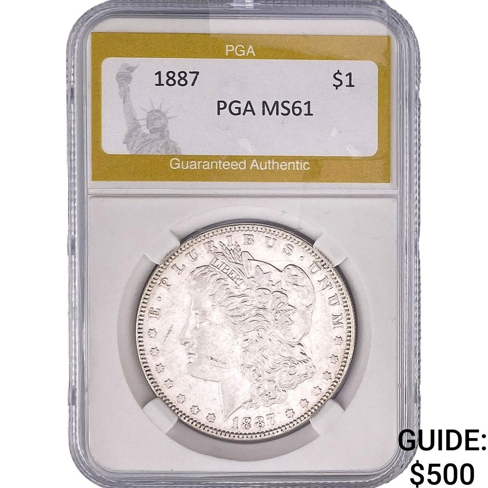 1887 Morgan Silver Dollar PGA MS61 (1 of 2)