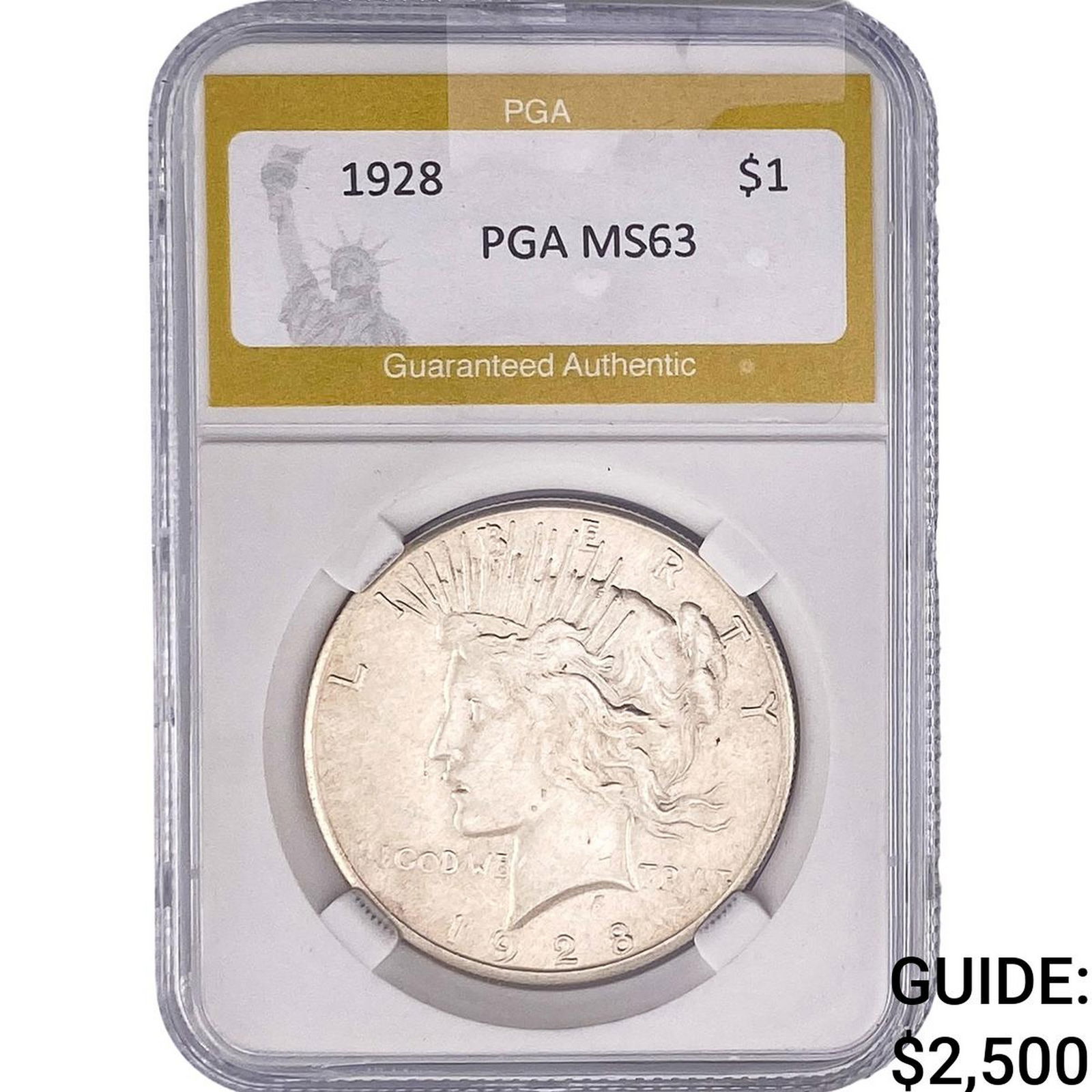 1928 Silver Peace Dollar PGA MS63 (1 of 2)
