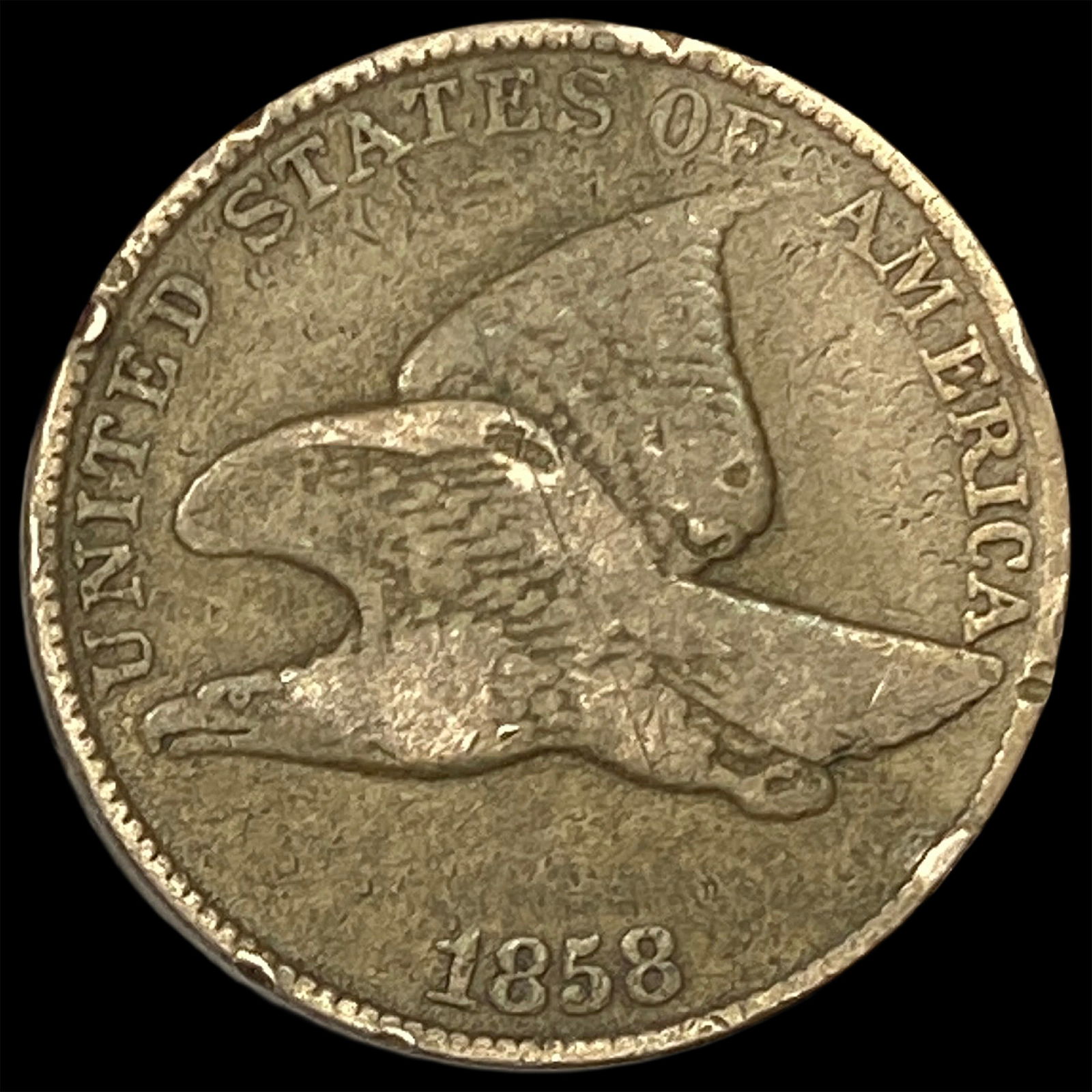 1858 Copper-Nickel Flying Eagle Cent HIGH GRADE: 1858 Copper-Nickel Flying Eagle Cent HIGH GRADE