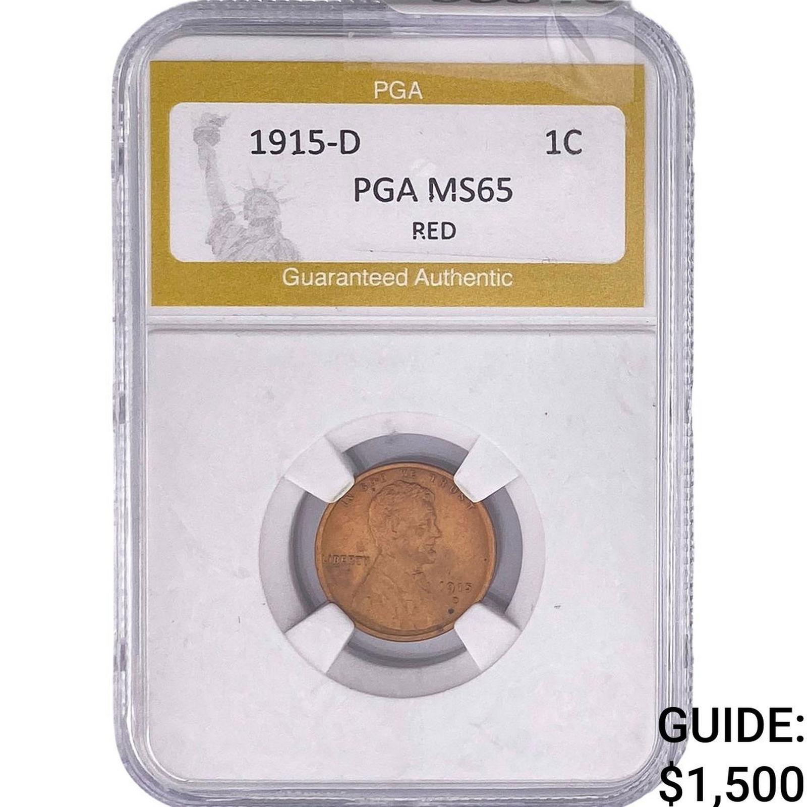 1915-D Wheat Cent PGA MS65 RED (1 of 2)