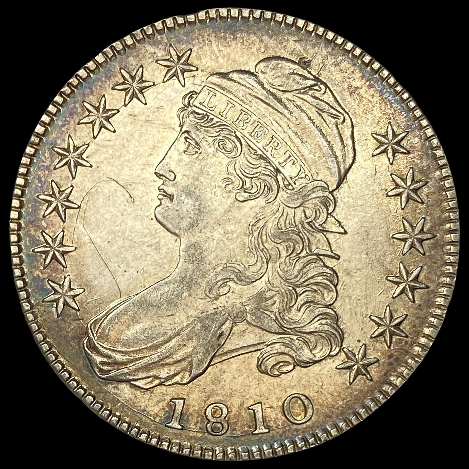 1810 Capped Bust Half Dollar CLOSELY UNCIRCULATED: 1810 Capped Bust Half Dollar CLOSELY UNCIRCULATED