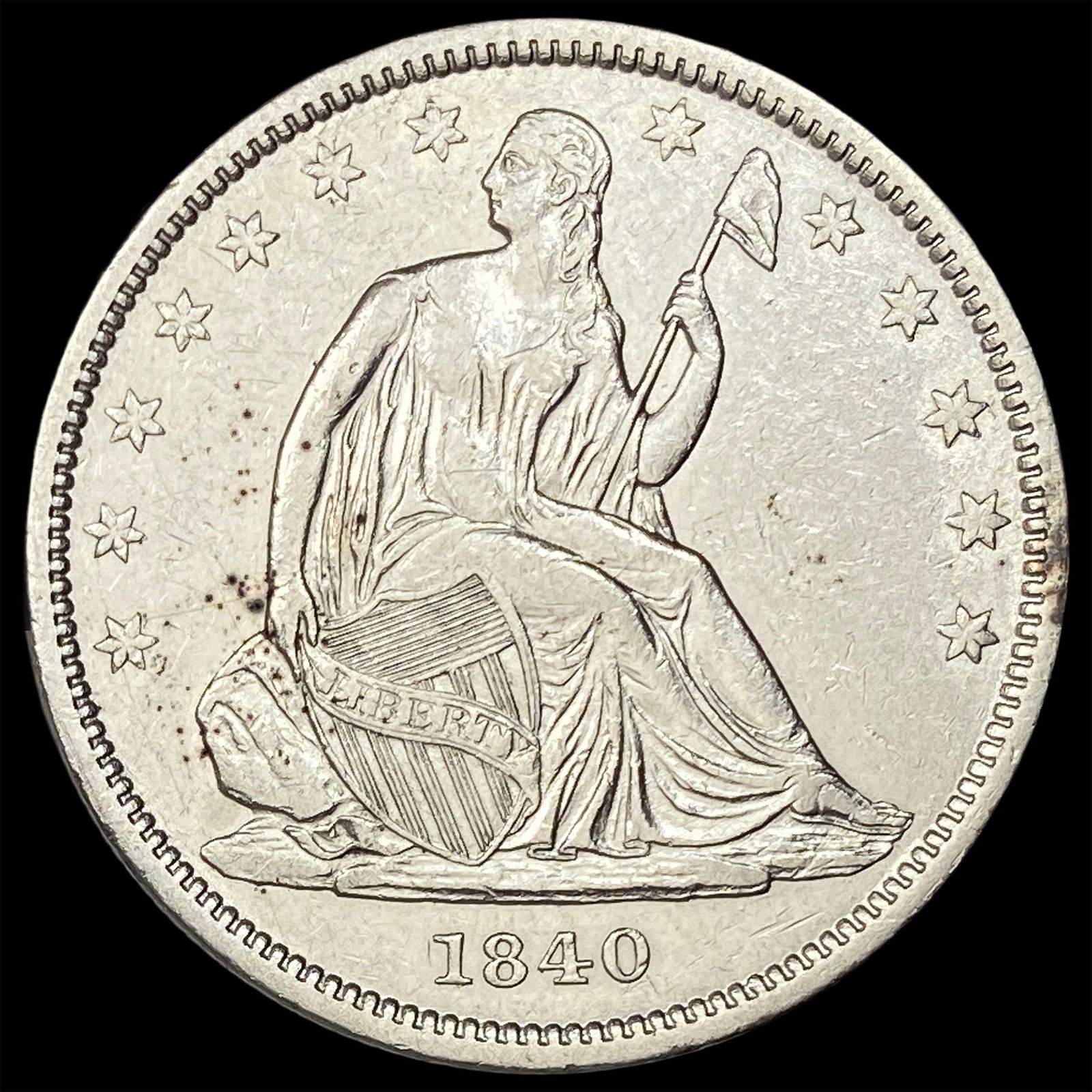 1840 Seated Liberty Half Dollar CLOSELY UNCIRCULATED (1 of 2)