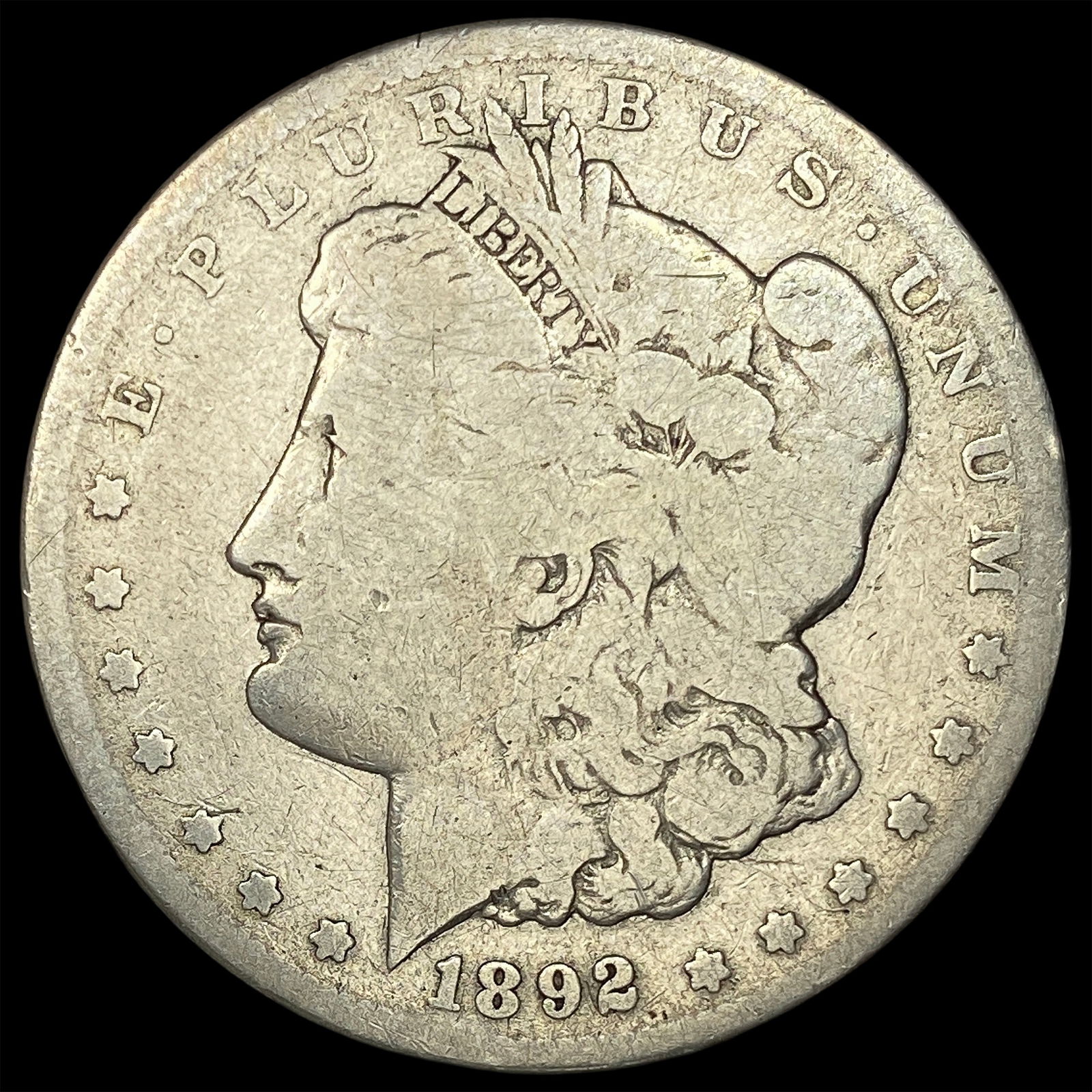 1892-CC Silver Morgan Dollar NICELY CIRCULATED: 1892-CC Silver Morgan Dollar NICELY CIRCULATED