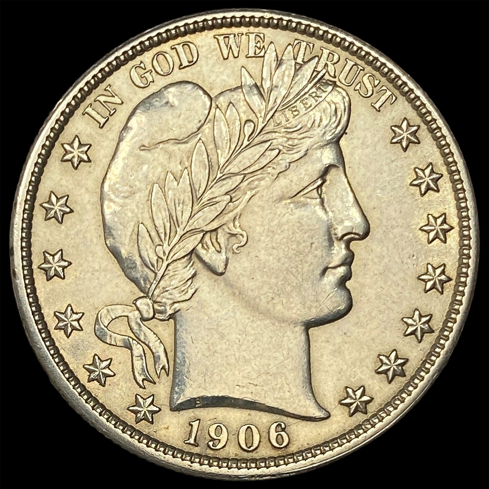 1906-O Silver Barber Half Dollar CLOSELY UNCIRCULATED (1 of 2)