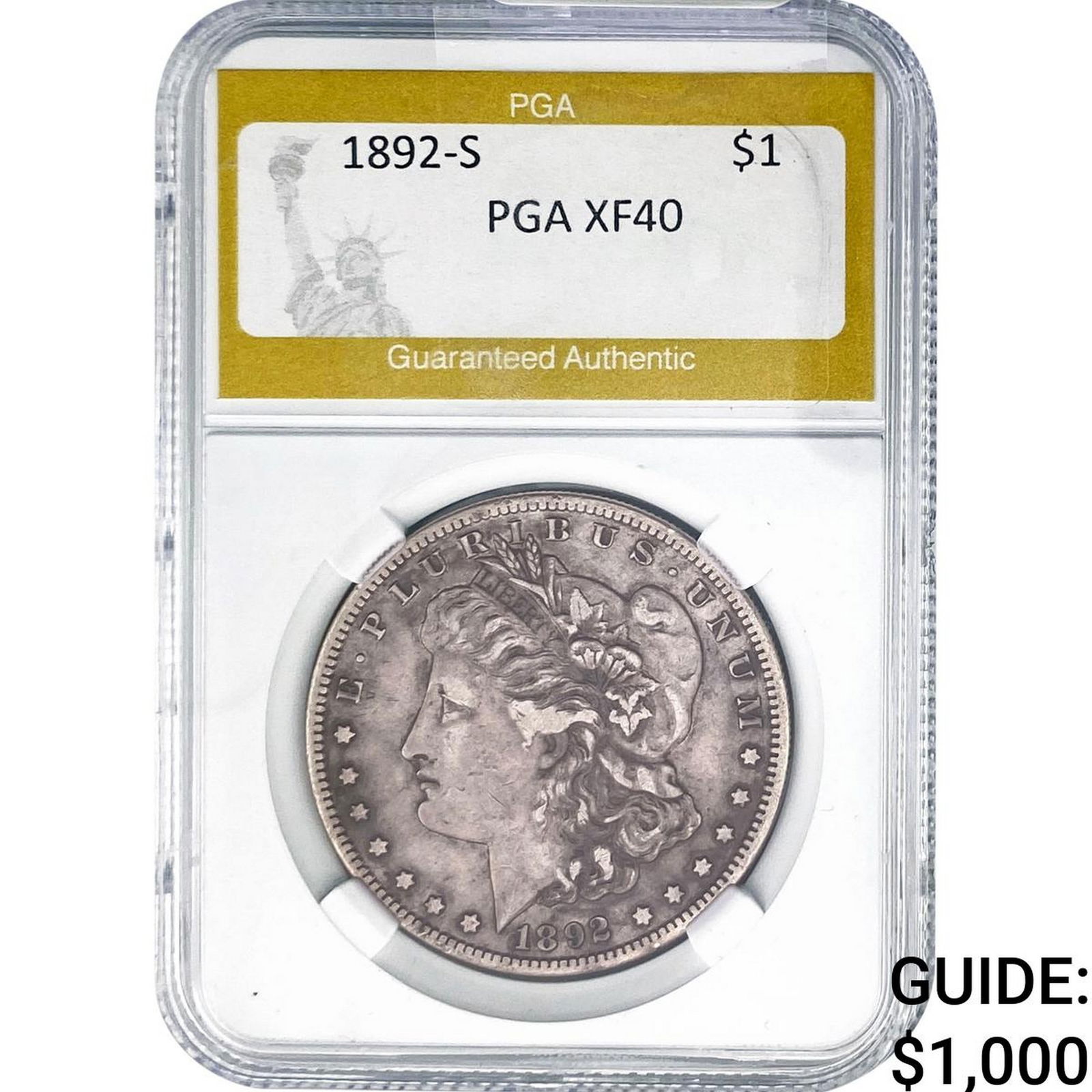 1892-S Morgan Silver Dollar PGA XF40 (1 of 2)