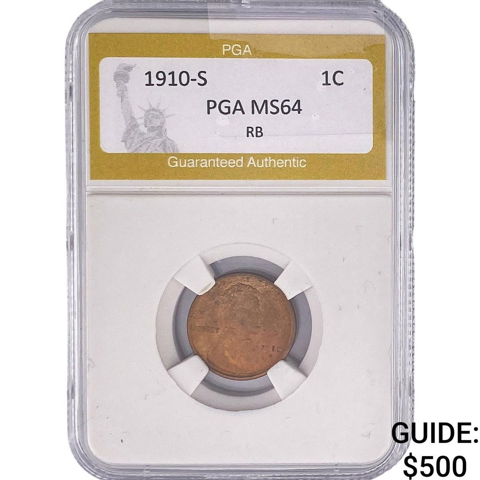1910-S Wheat Cent PGA MS64 RB (1 of 2)