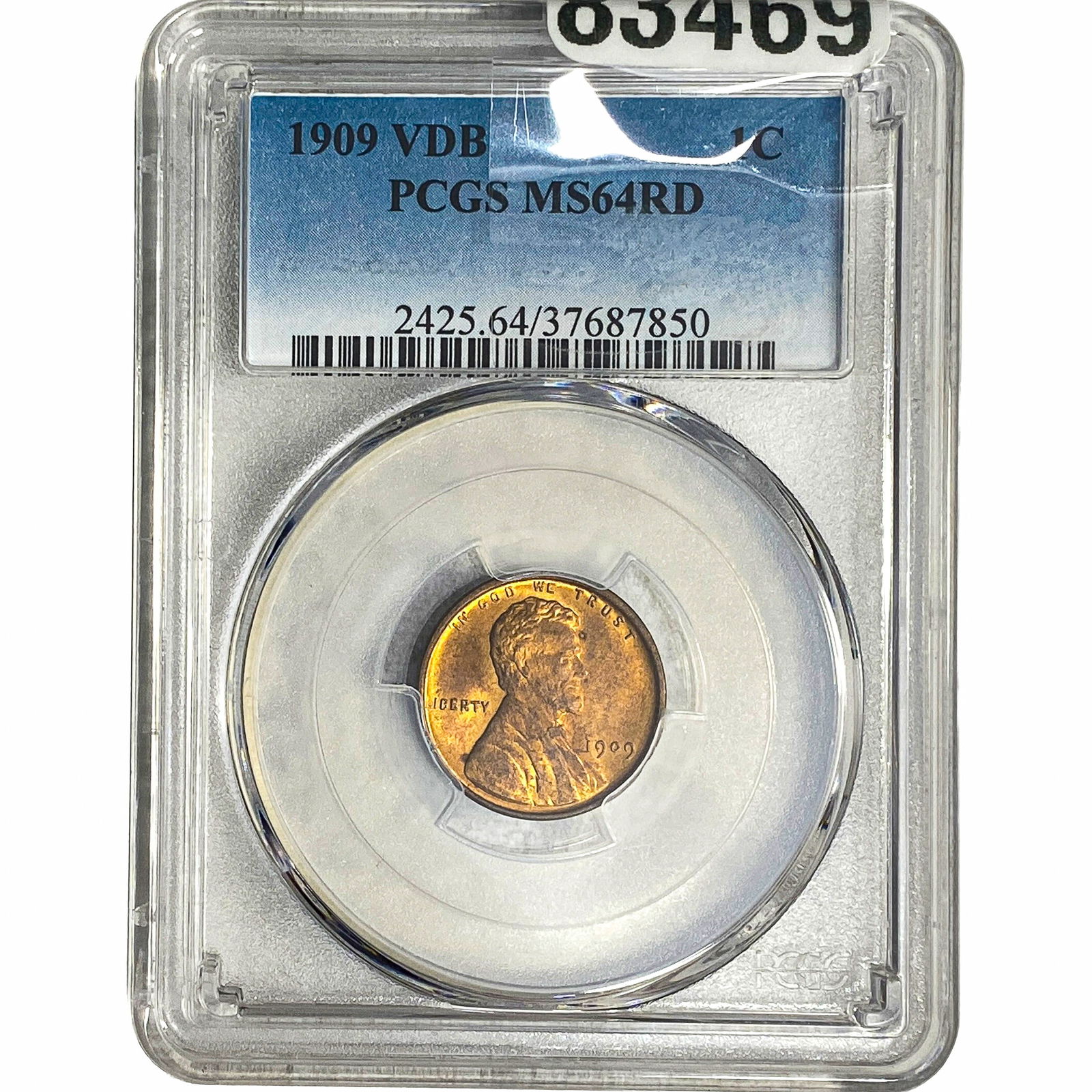 1909 VDB Wheat Cent PCGS MS64 RD (1 of 2)