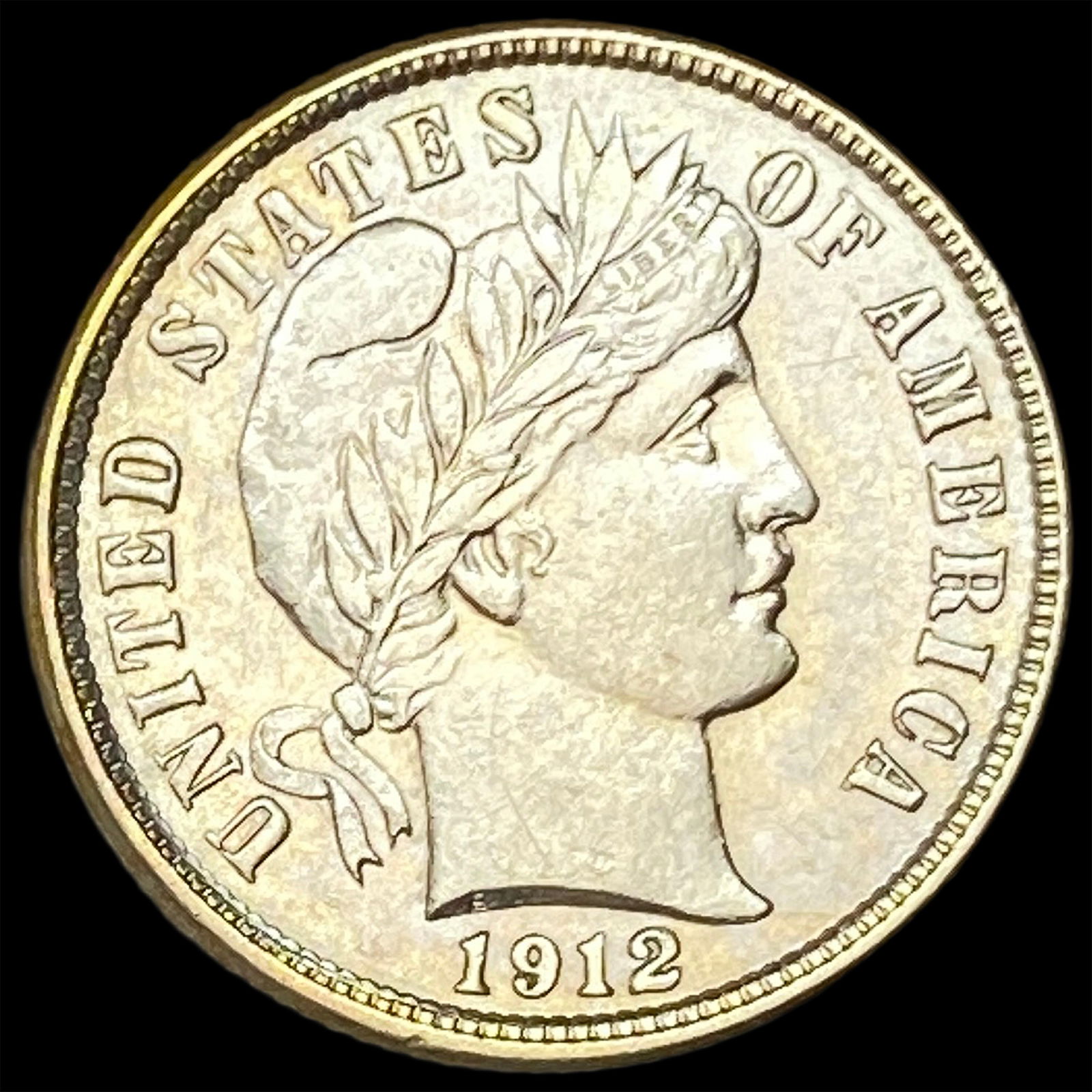 1912-S Silver Barber Dime UNCIRCULATED: 1912-S Silver Barber Dime UNCIRCULATED