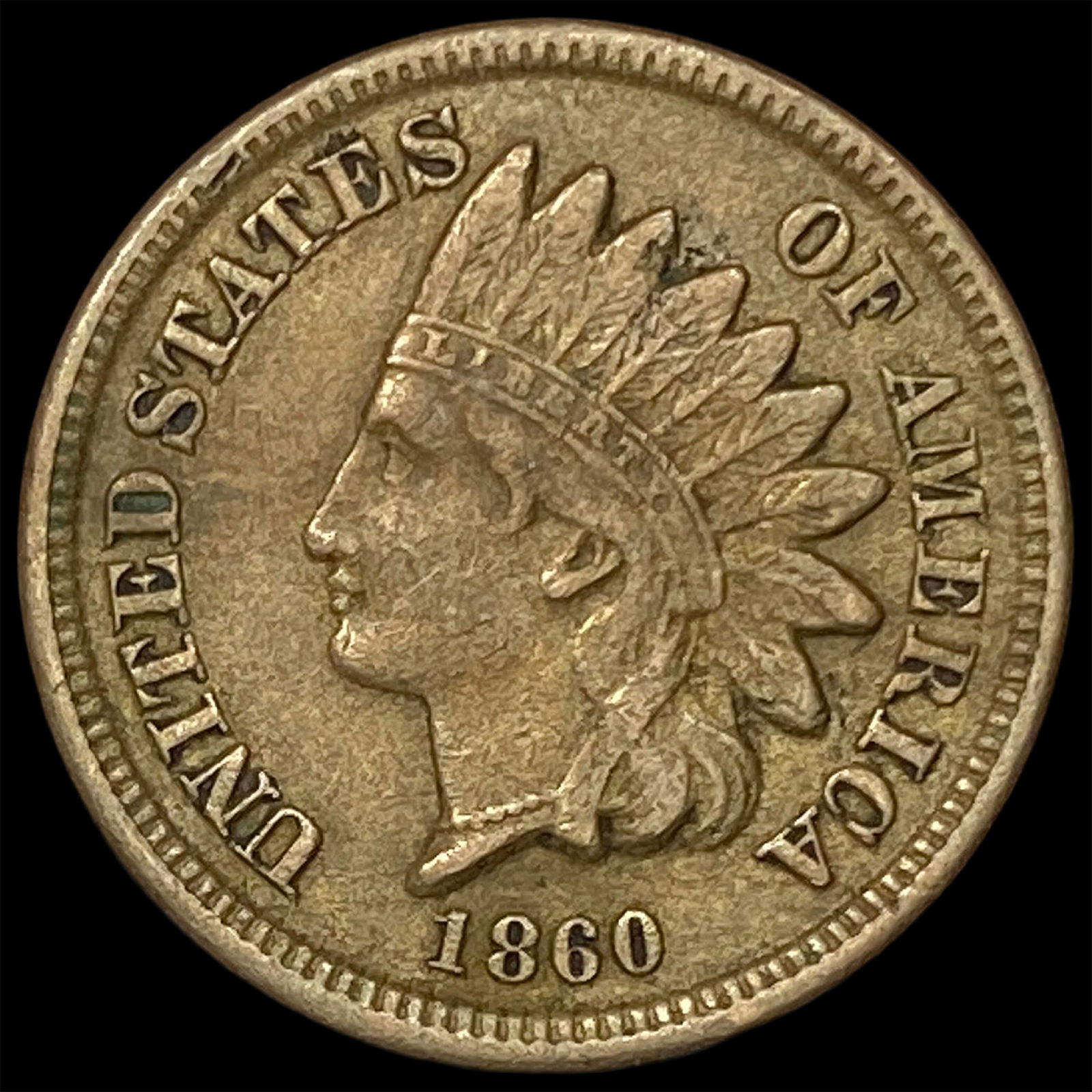 1860 Copper-Nickel Indian Head Cent CLOSELY UNCIRCULATED: 1860 Copper-Nickel Indian Head Cent CLOSELY UNCIRCULATED