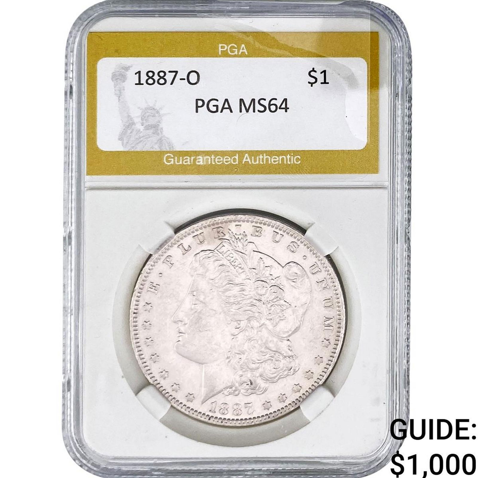 1887-O Morgan Silver Dollar PGA MS64 (1 of 2)
