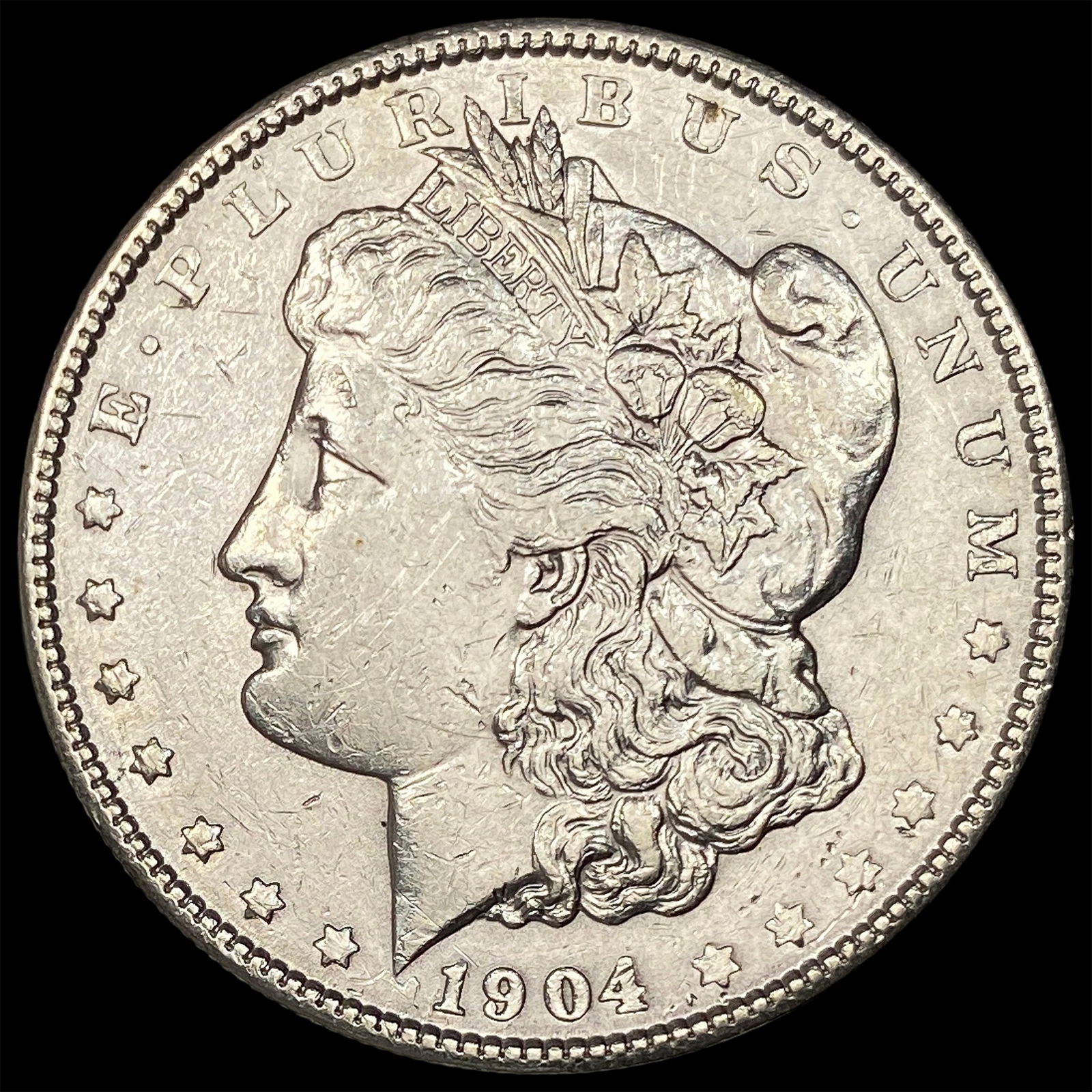 1904 Morgan Silver Dollar CLOSELY UNCIRCULATED: 1904 Morgan Silver Dollar CLOSELY UNCIRCULATED