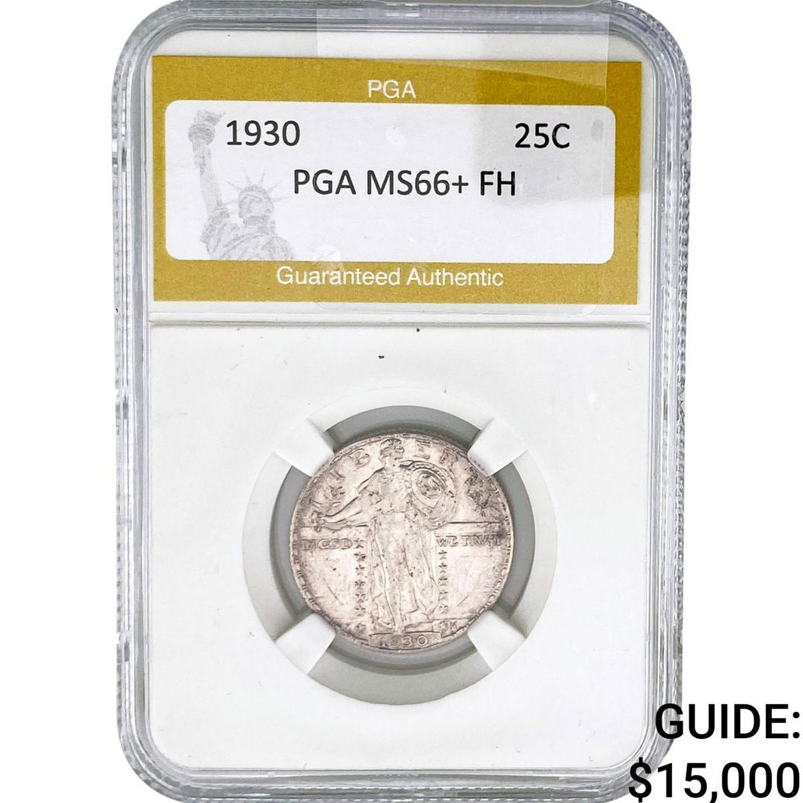 1930 Standing Liberty Quarter PGA MS66+ FH: 1930 Standing Liberty Quarter PGA MS66+ FH
