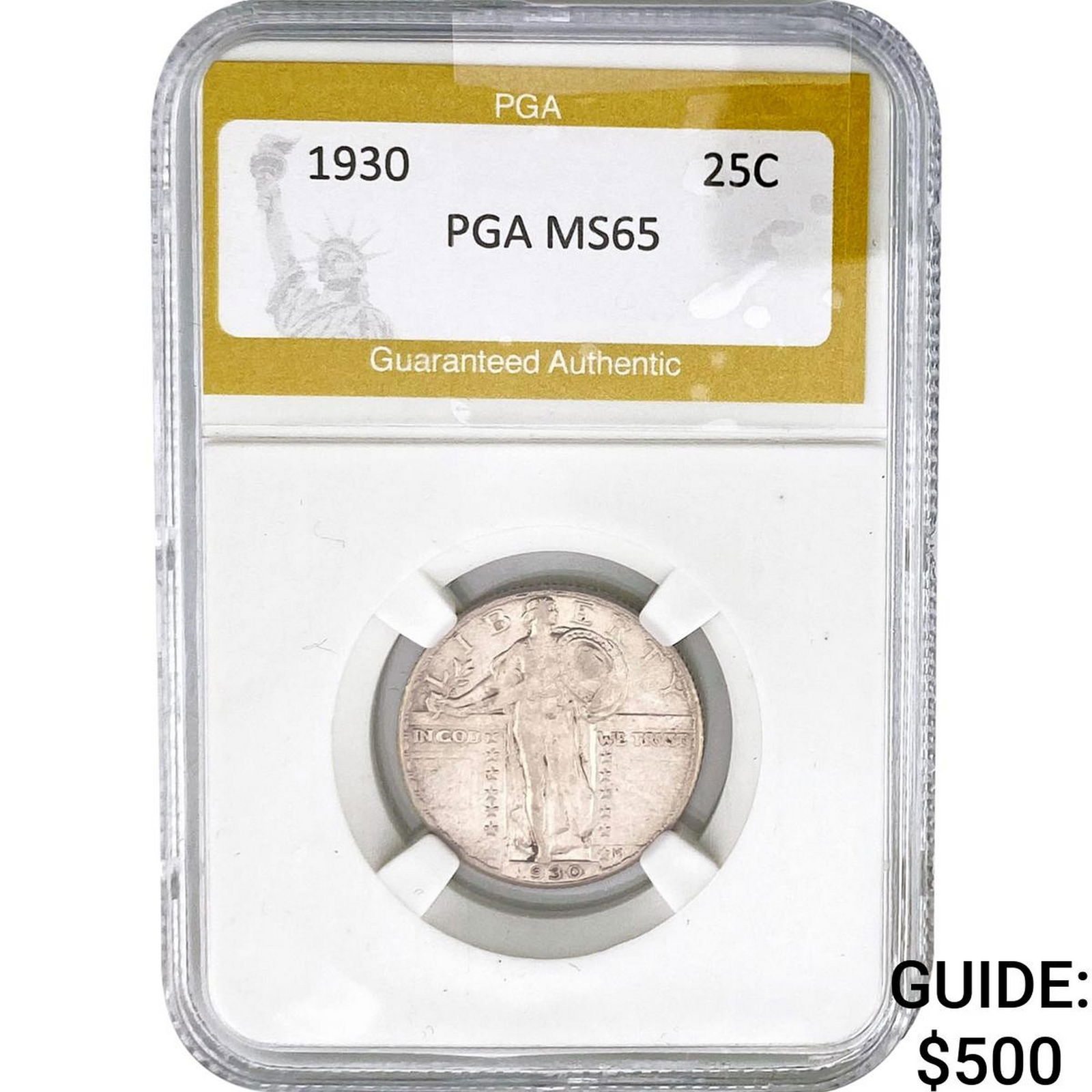 1930 Standing Liberty Quarter PGA MS65: 1930 Standing Liberty Quarter PGA MS65