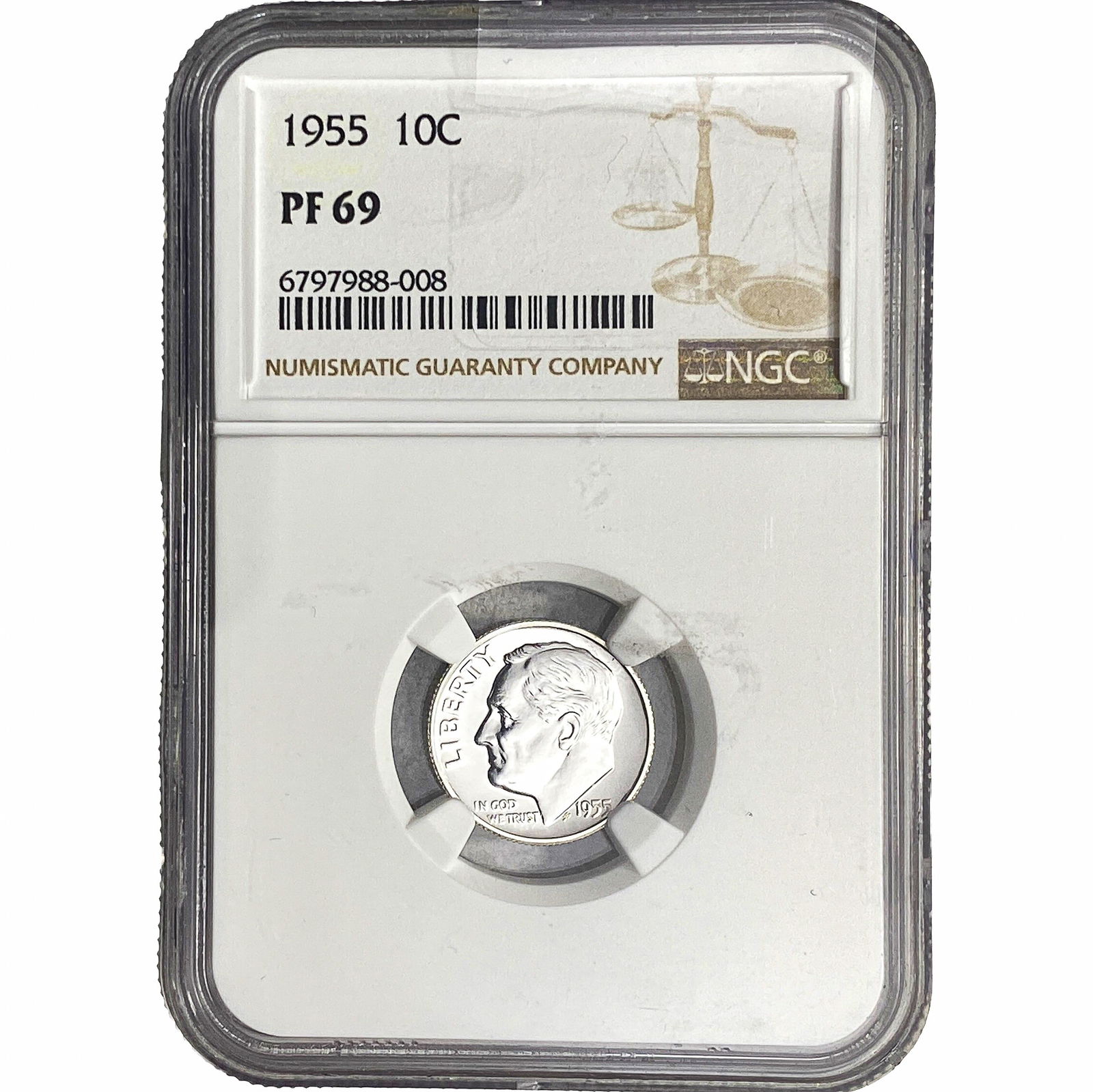 1955 Roosevelt Dime NGC PF69 (1 of 2)