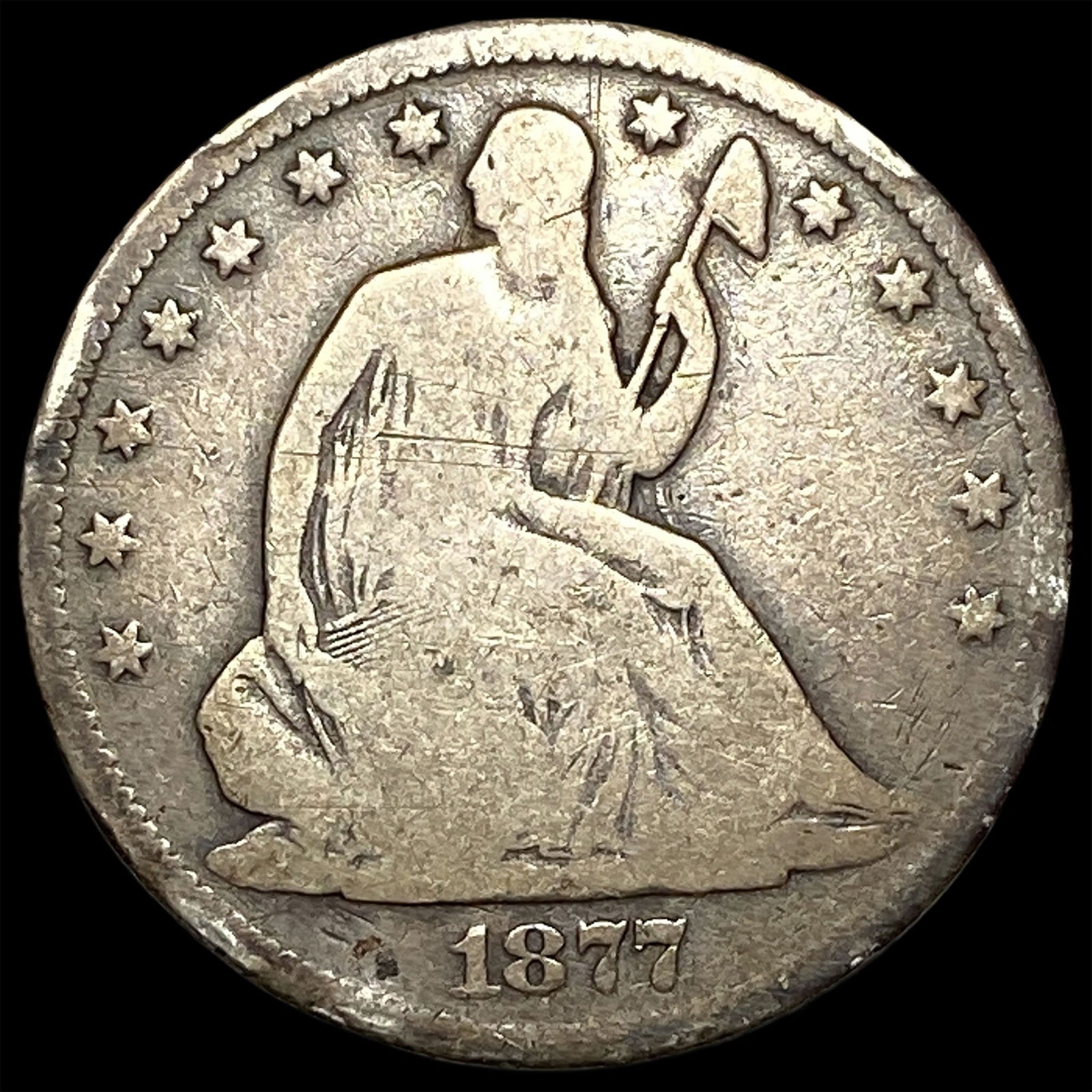 1877 Seated Liberty Half Dollar HIGH GRADE: 1877 Seated Liberty Half Dollar HIGH GRADE