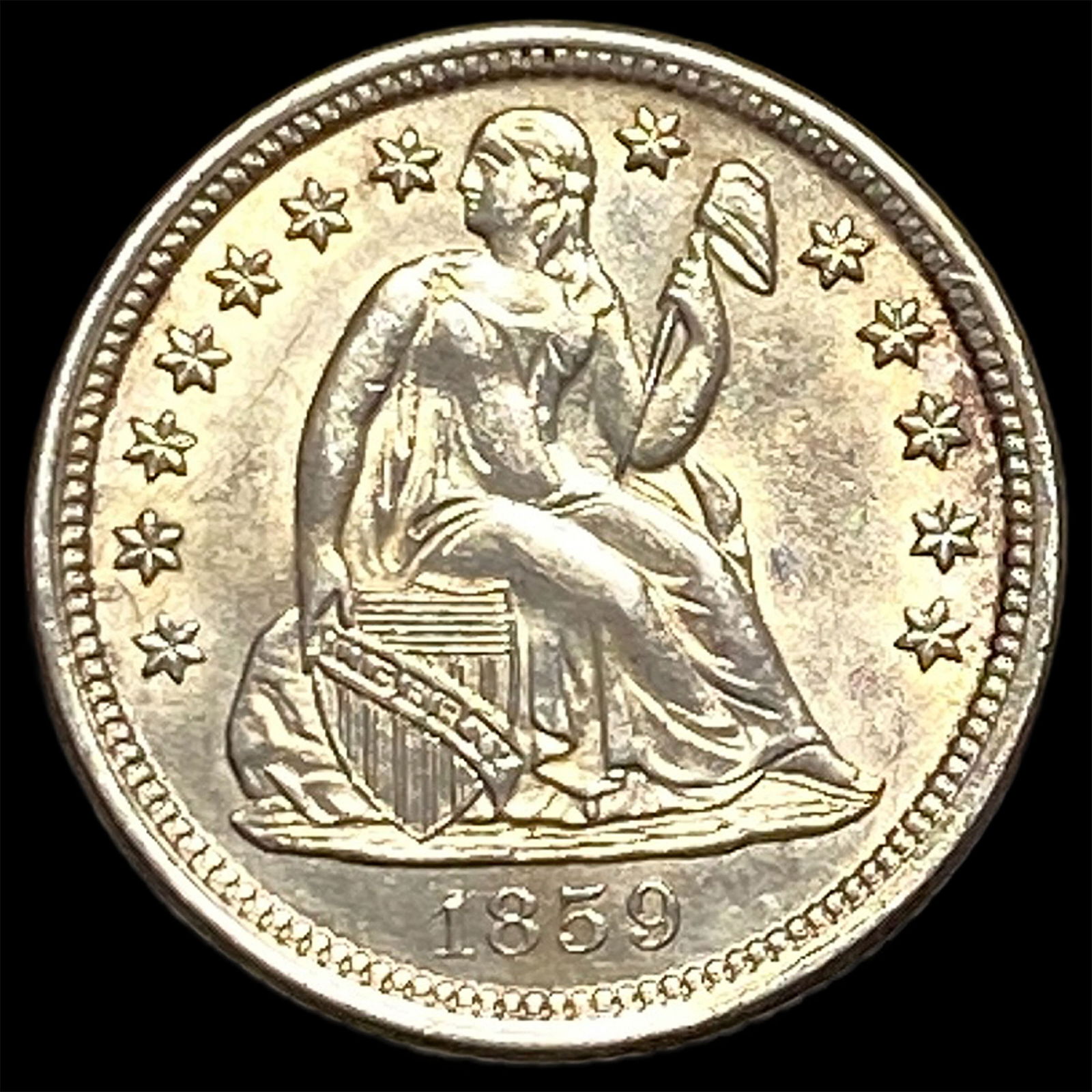 1859-O Silver Seated Liberty Dime UNCIRCULATED: 1859-O Silver Seated Liberty Dime UNCIRCULATED