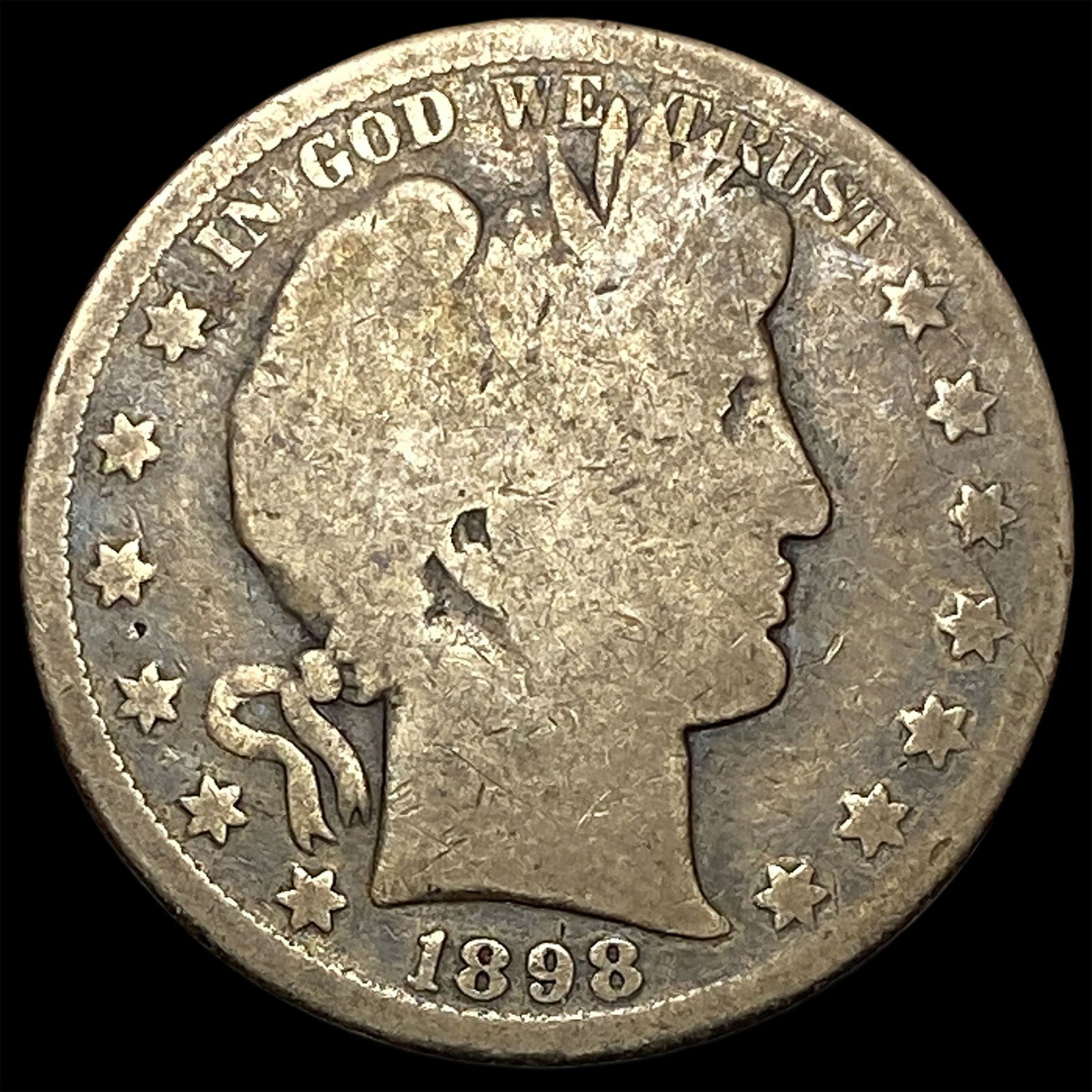 1898-S Silver Barber Half Dollar HIGH GRADE: 1898-S Silver Barber Half Dollar HIGH GRADE