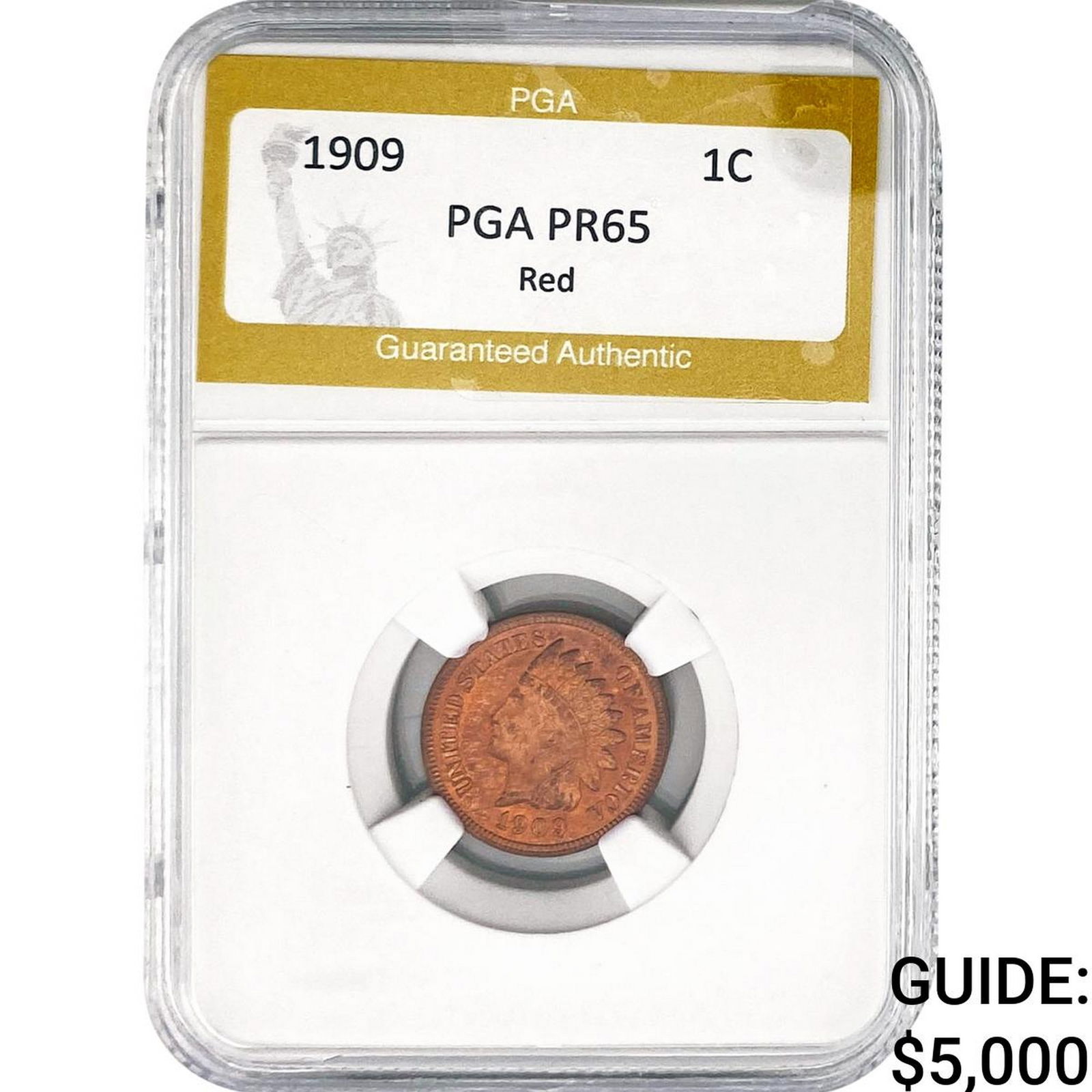 1909 Indian Head Cent PGA PR65 Red (1 of 2)