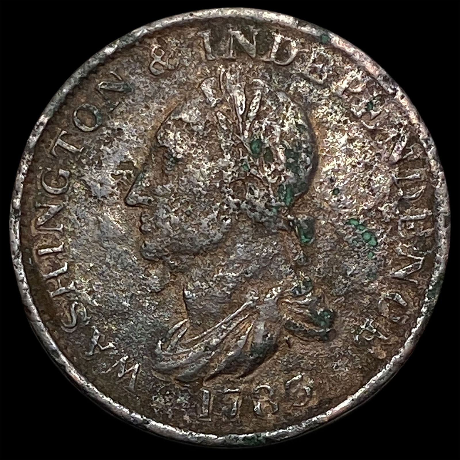1783 Washington & Independence Copper Token NEARLY UNCIRCULATED (1 of 2)