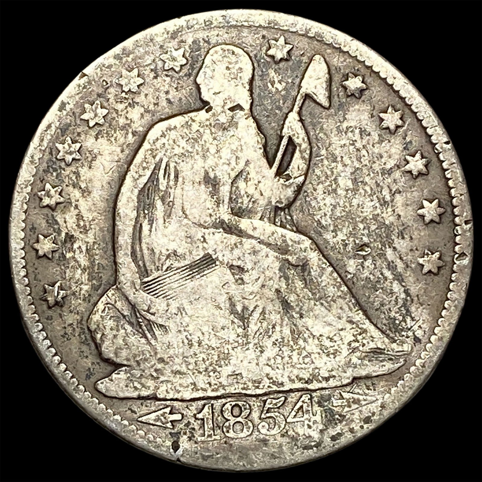 1854 Arrows Seated Liberty Half Dollar HIGH GRADE: 1854 Arrows Seated Liberty Half Dollar HIGH GRADE