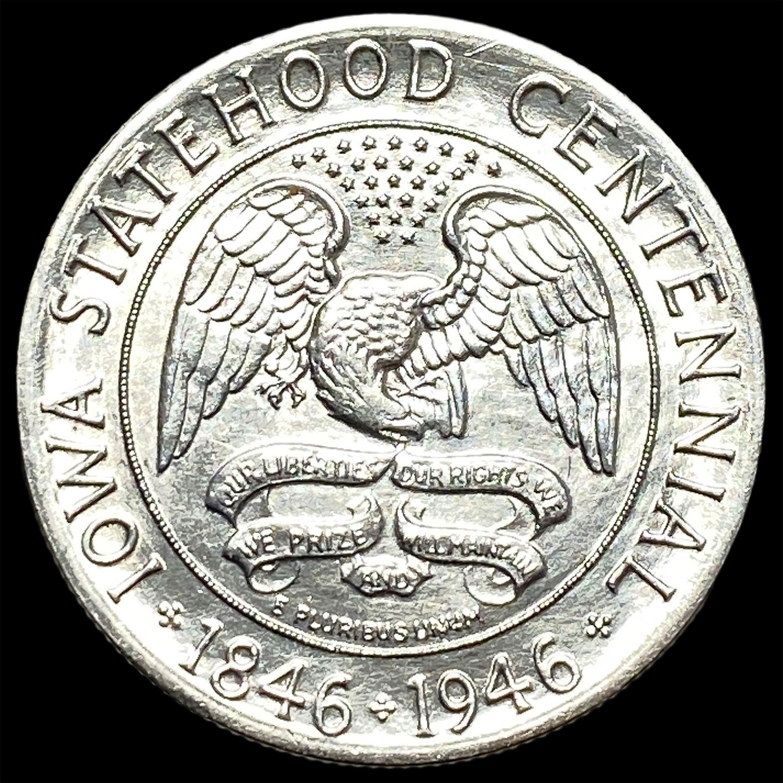 1946 Silver Iowa Centennial Half Dollar UNCIRCULATED: 1946 Silver Iowa Centennial Half Dollar UNCIRCULATED