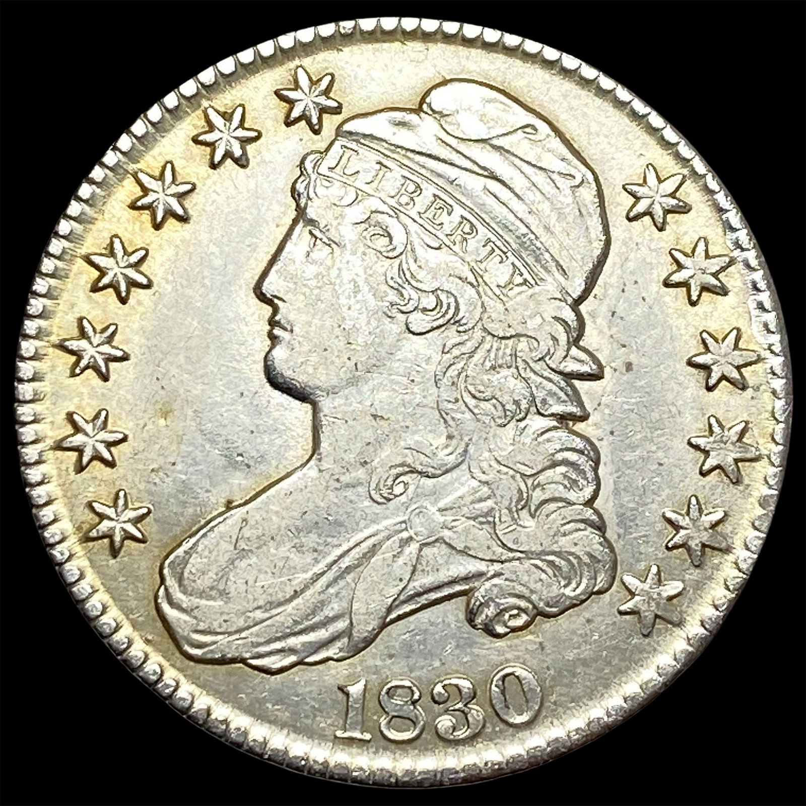1830 Capped Bust Half Dollar NEARLY UNCIRCULATED (1 of 2)