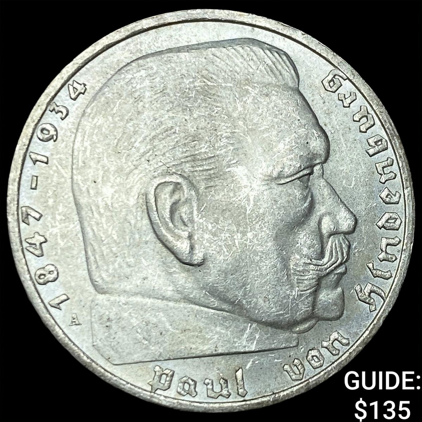 1937-A Germany Silver 2 Reichsmark UNCIRCULATED: 1937-A Germany Silver 2 Reichsmark UNCIRCULATED