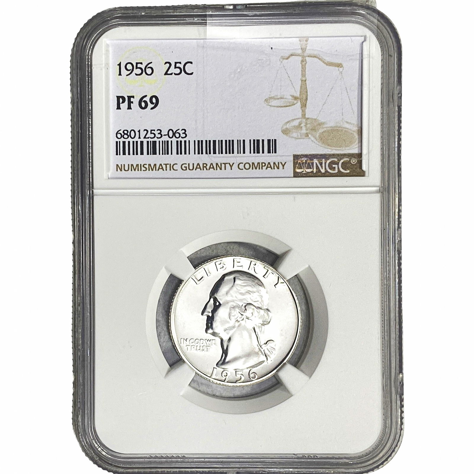 1956 Washington Silver Quarter NGC PF69: 1956 Washington Silver Quarter NGC PF69