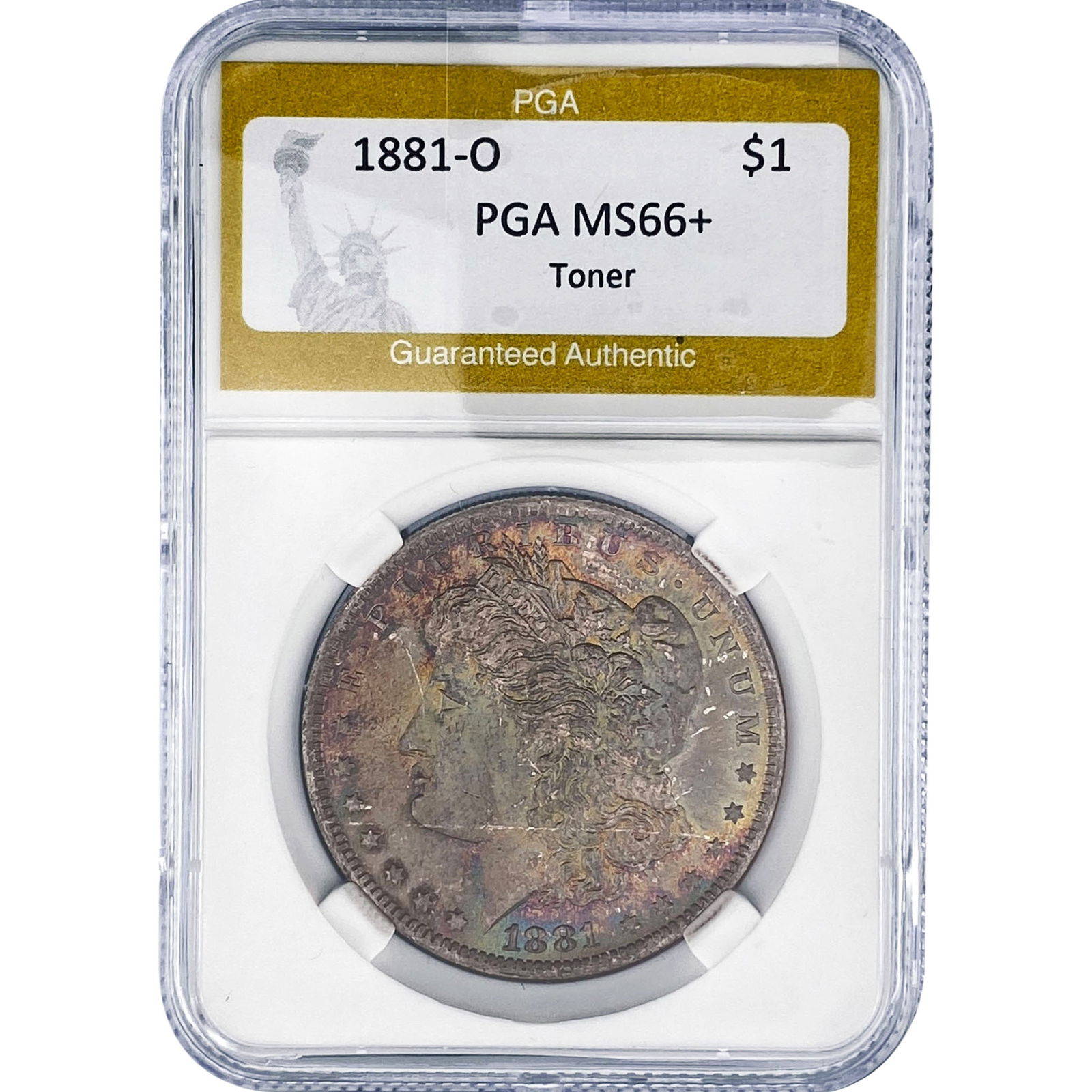 1881-O Morgan Silver Dollar PGA MS66+ Toner: 1881-O Morgan Silver Dollar PGA MS66+ Toner