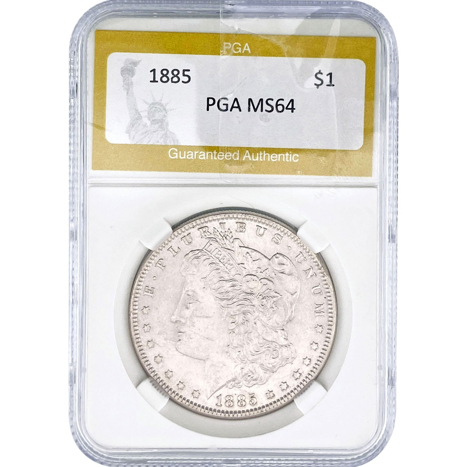 1885 Morgan Silver Dollar PGA MS64: 1885 Morgan Silver Dollar PGA MS64