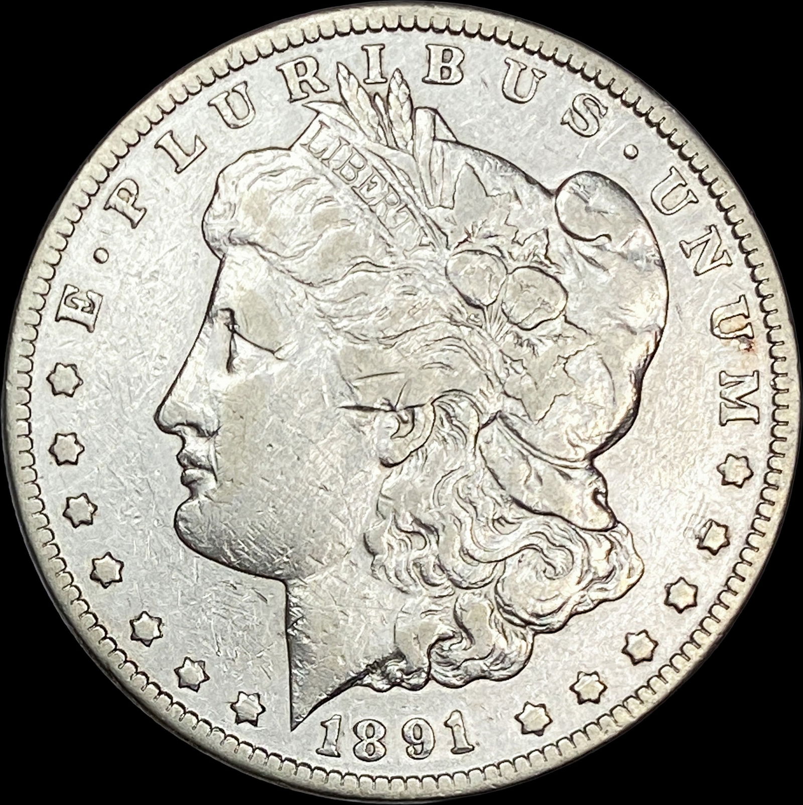 1891-CC Silver Morgan Dollar LIGHTLY CIRCULATED: 1891-CC Silver Morgan Dollar LIGHTLY CIRCULATED