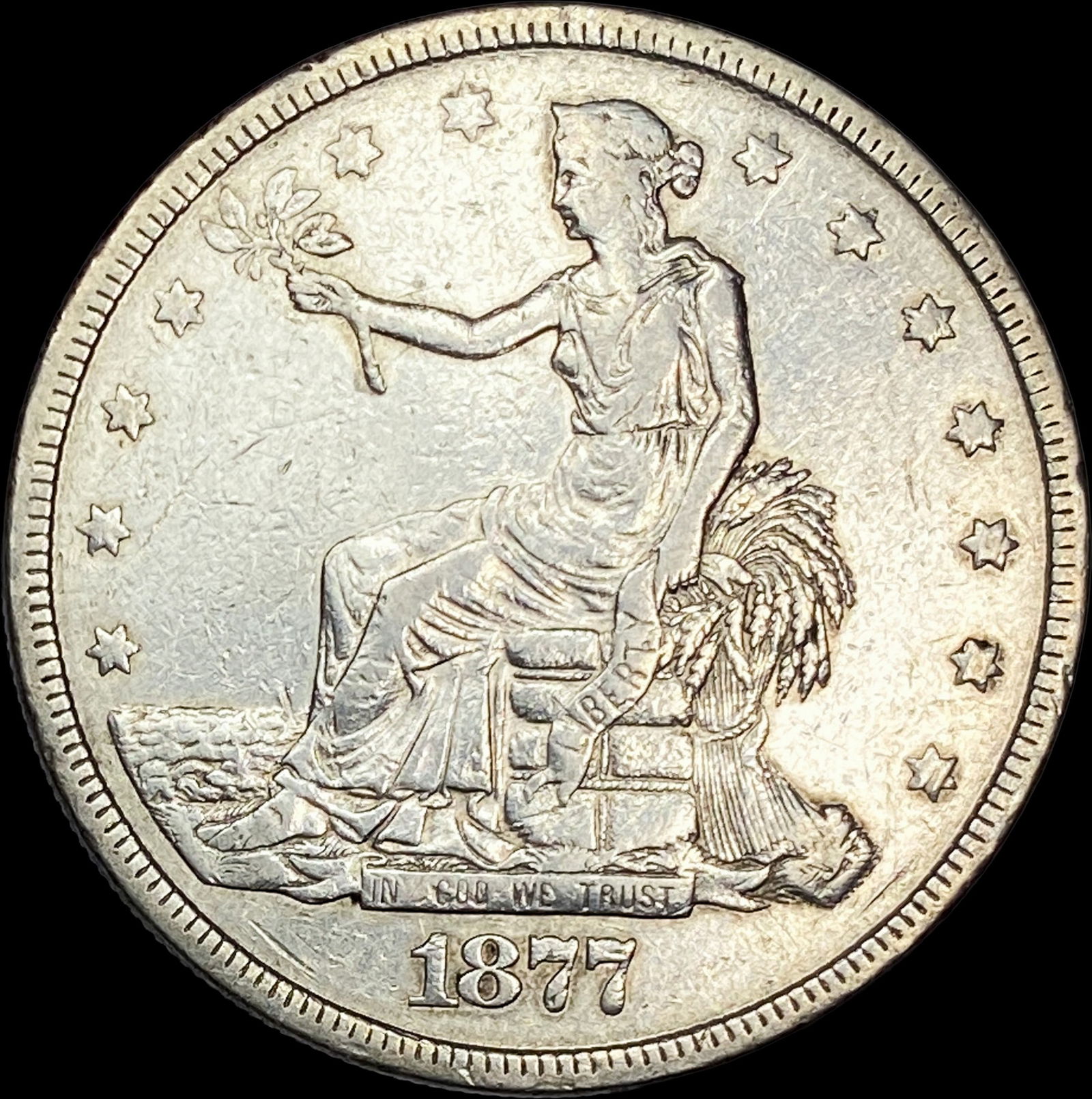 1877 Silver Trade Dollar LIGHTLY CIRCULATED: 1877 Silver Trade Dollar LIGHTLY CIRCULATED