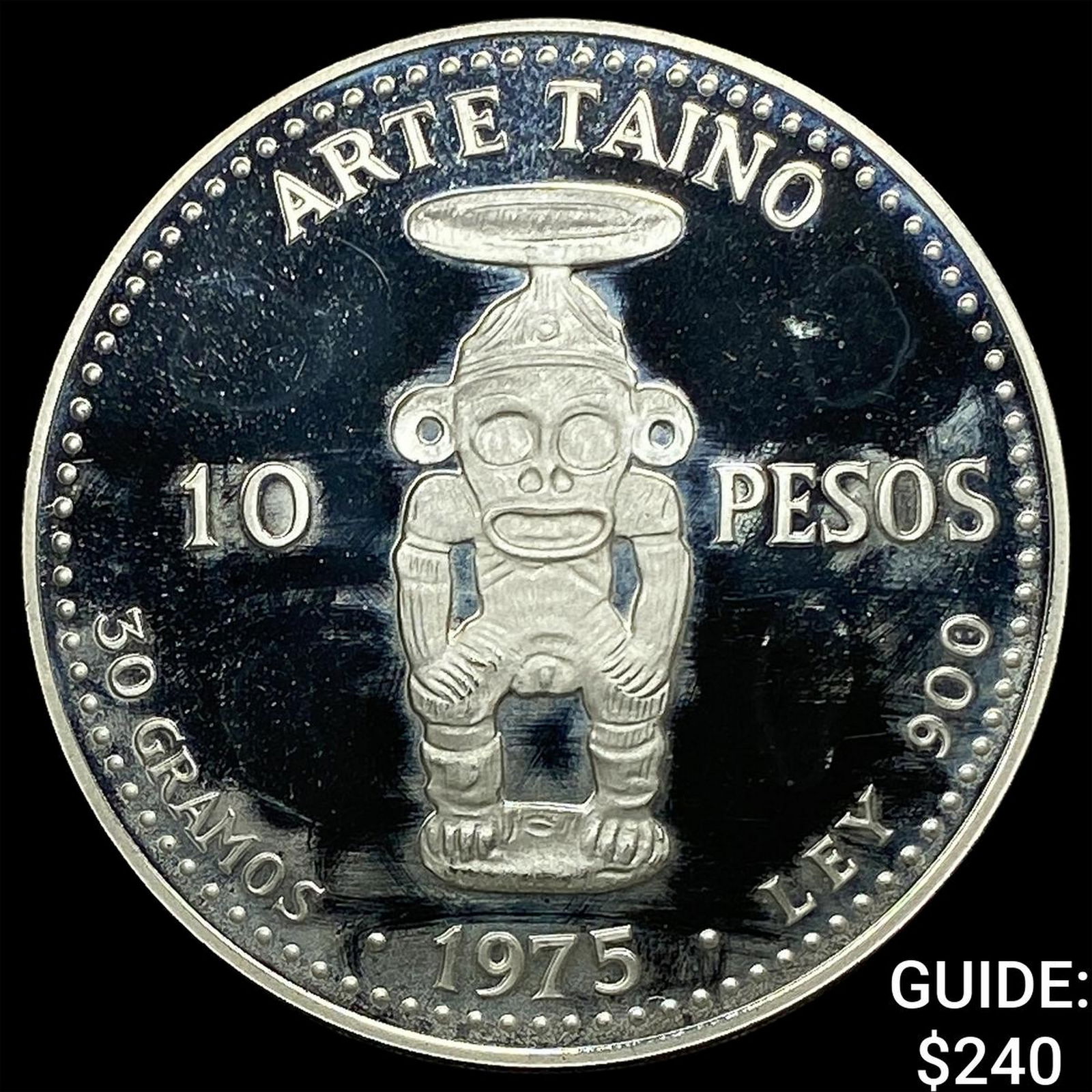 1975 Dominican Republic Silver 10 Pesos UNCIRCULATED (1 of 2)