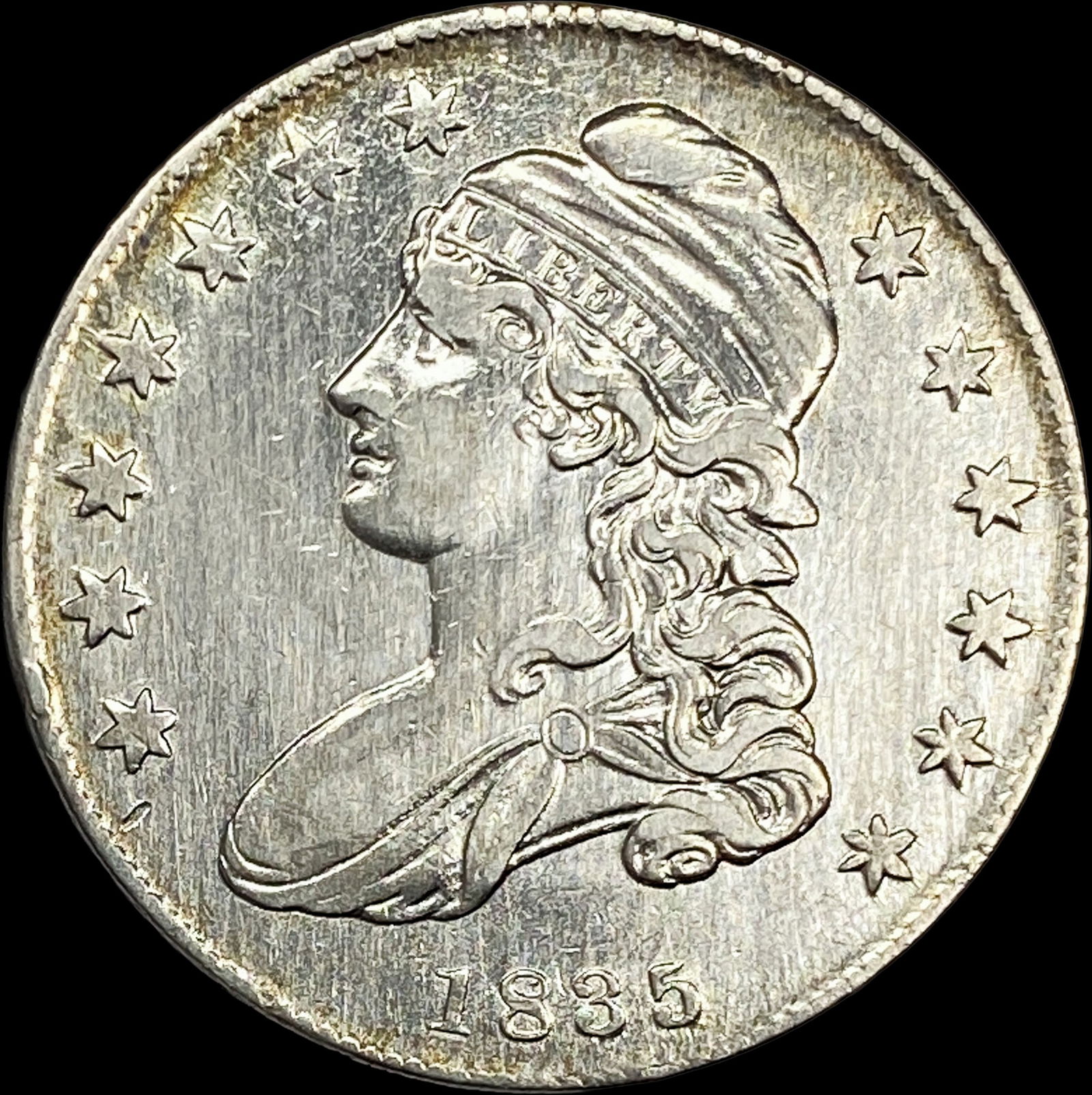 1835 Capped Bust Half Dollar CLOSELY UNCIRCULATED (1 of 2)