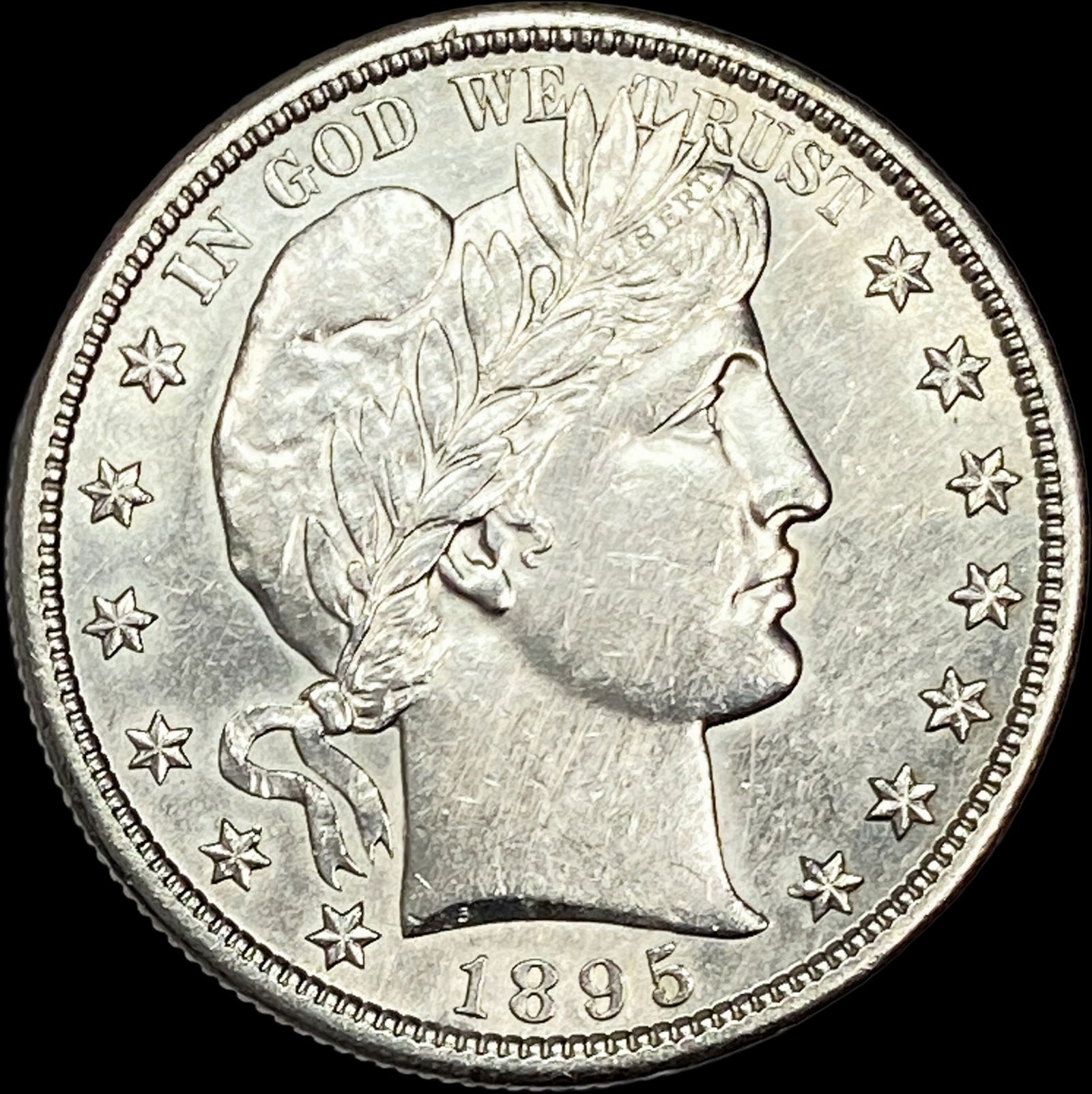 1895-S Silver Barber Half Dollar CLOSELY UNCIRCULATED (1 of 2)