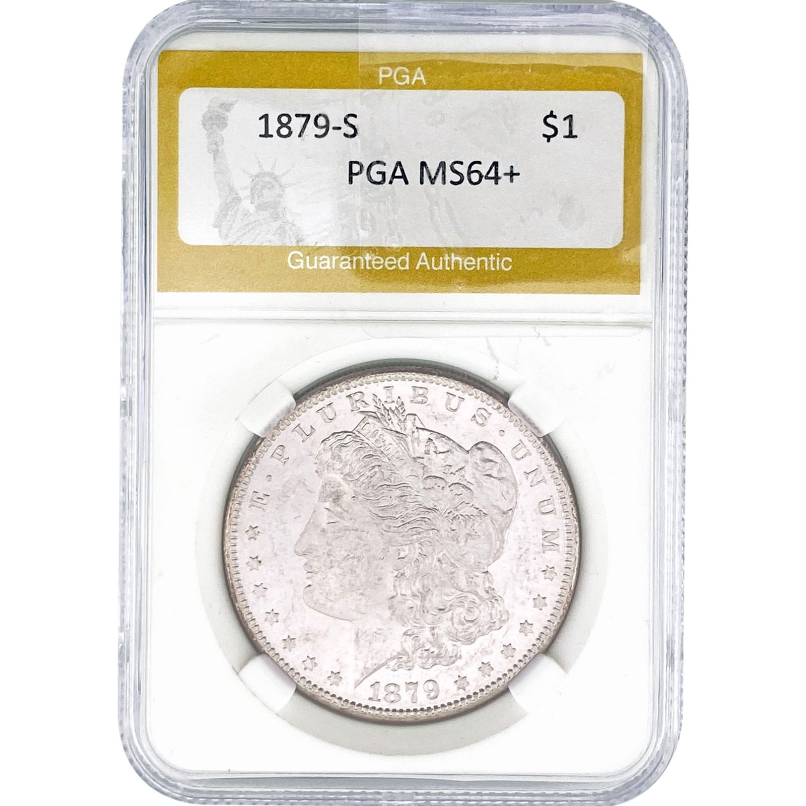 1879-S Morgan Silver Dollar PGA MS64+: 1879-S Morgan Silver Dollar PGA MS64+