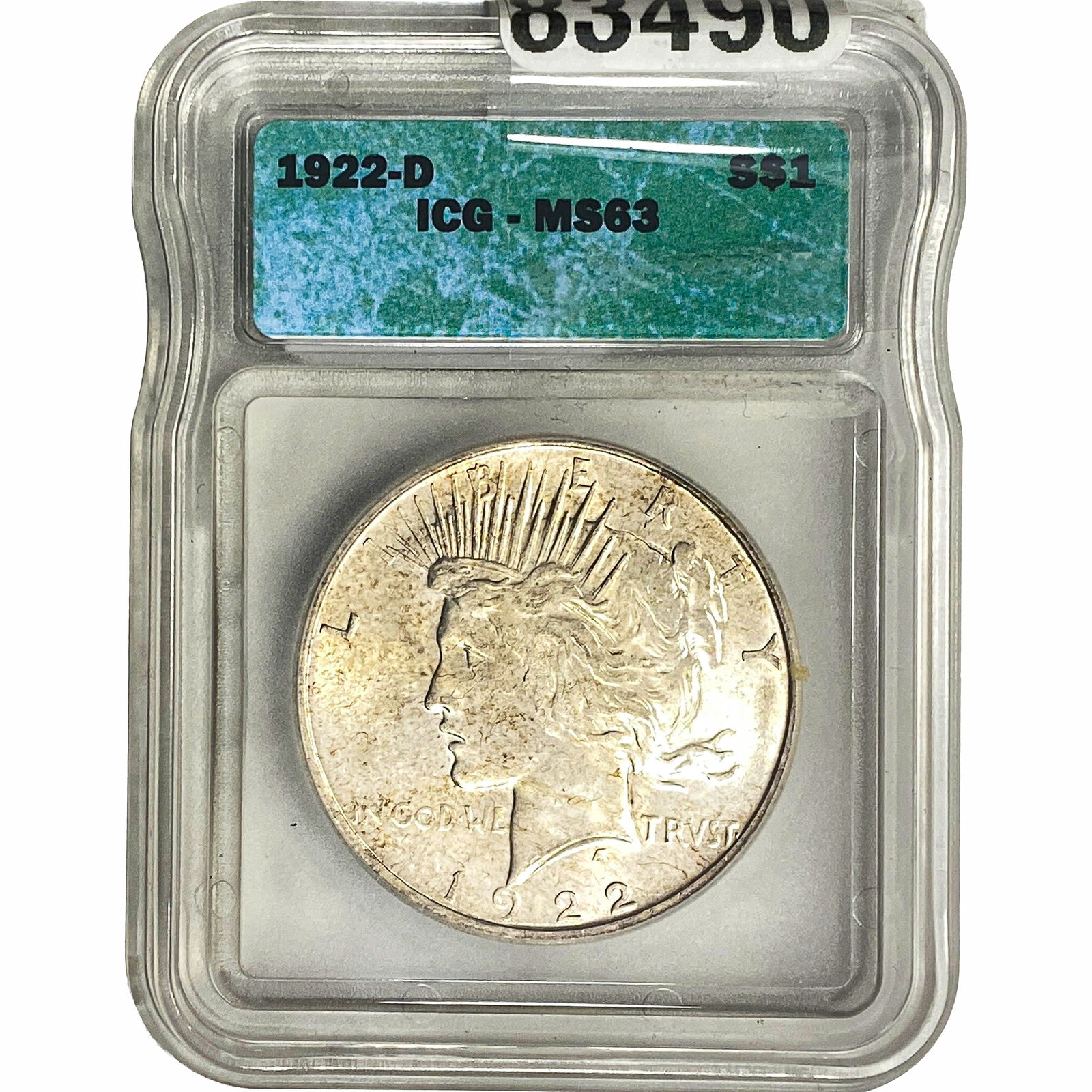 1922-D Silver Peace Dollar ICG MS63 (1 of 2)