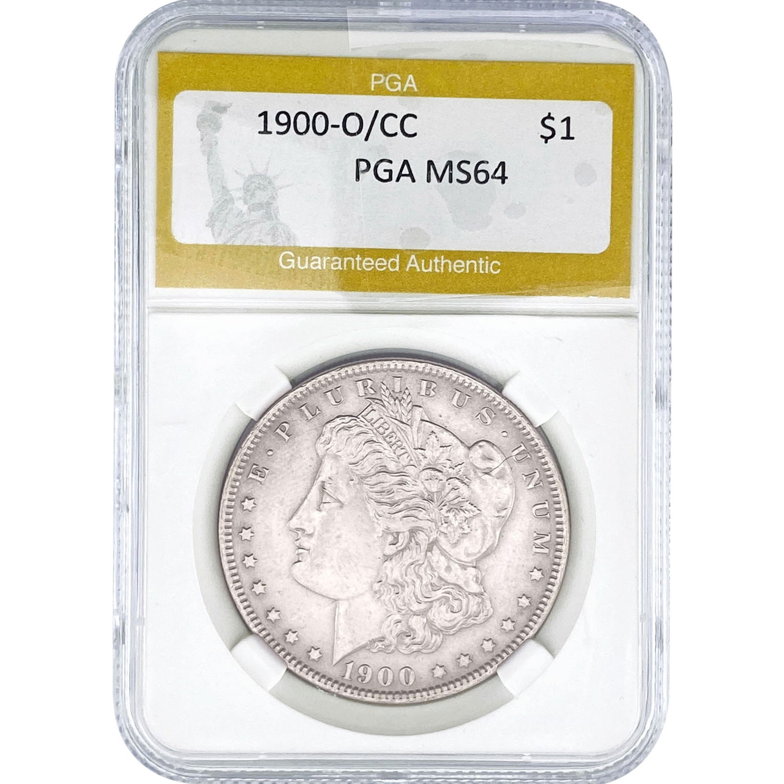 1900-O/CC Morgan Silver Dollar PGA MS64: 1900-O/CC Morgan Silver Dollar PGA MS64