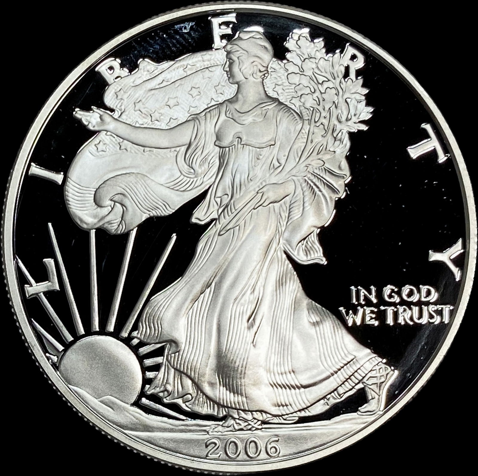 2006-W Silver American Eagle Proof $1 GEM PROOF: 2006-W Silver American Eagle Proof $1 GEM PROOF