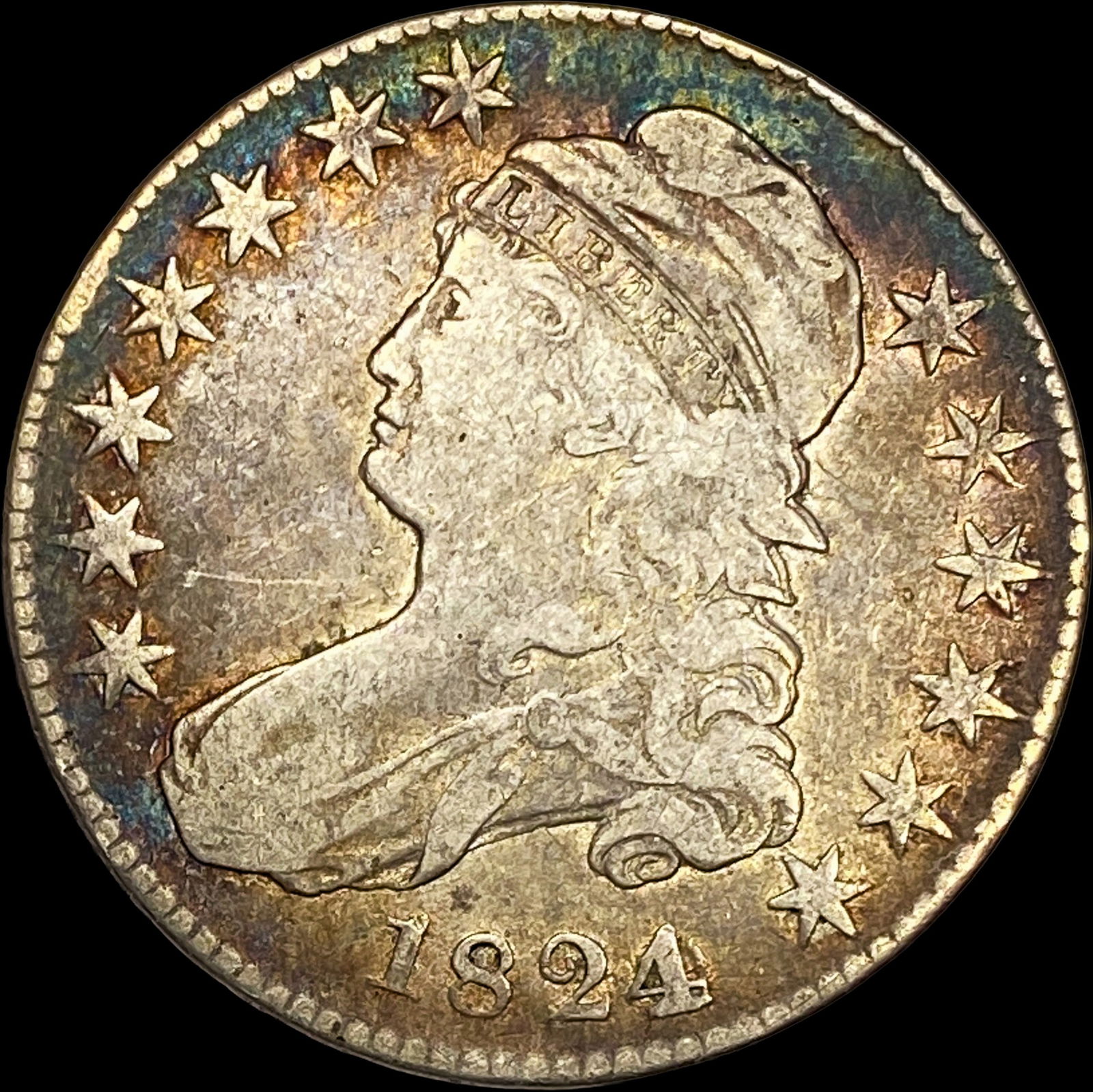 1824 Capped Bust Half Dollar NEARLY UNCIRCULATED (1 of 2)