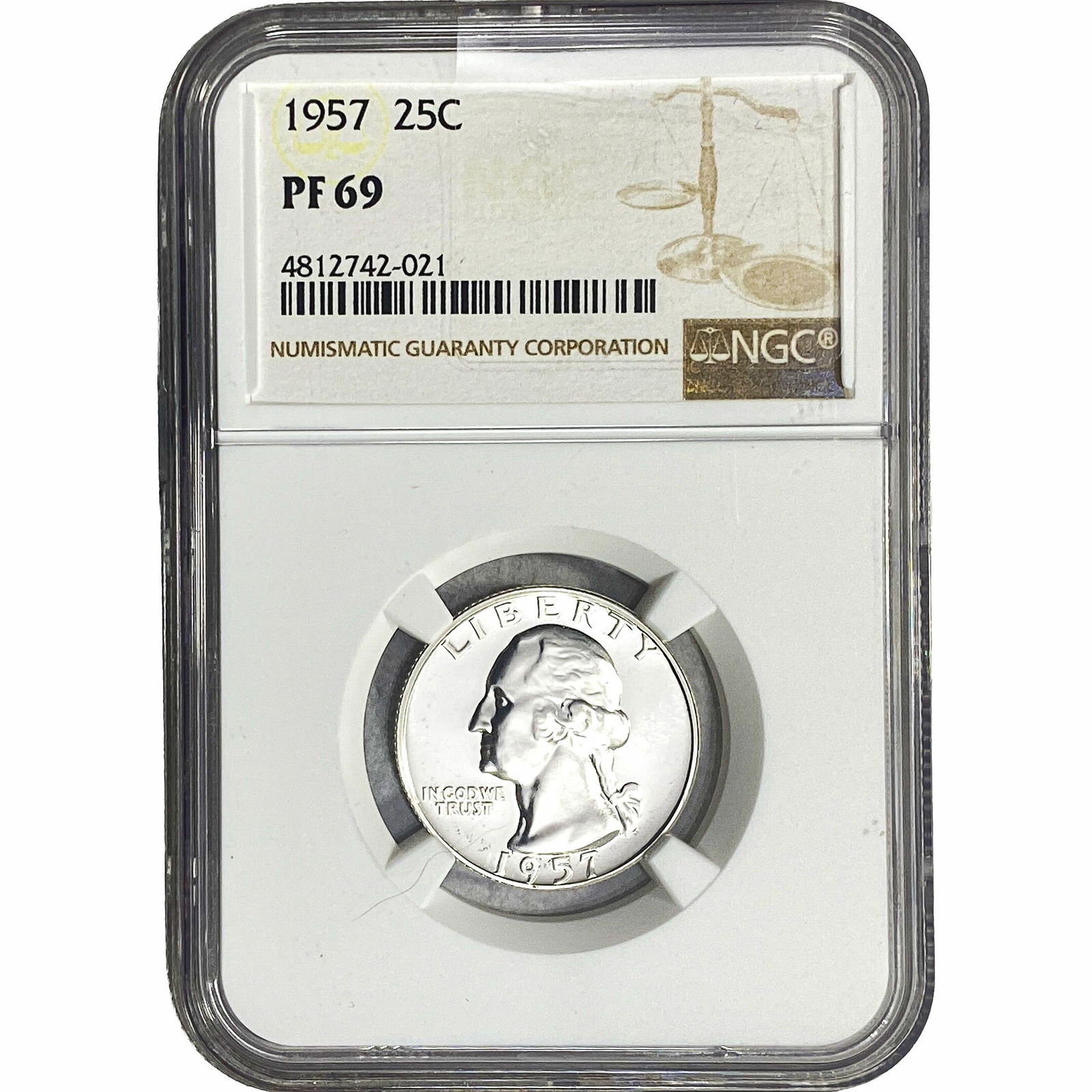 1957 Washington Silver Quarter NGC PF69: 1957 Washington Silver Quarter NGC PF69