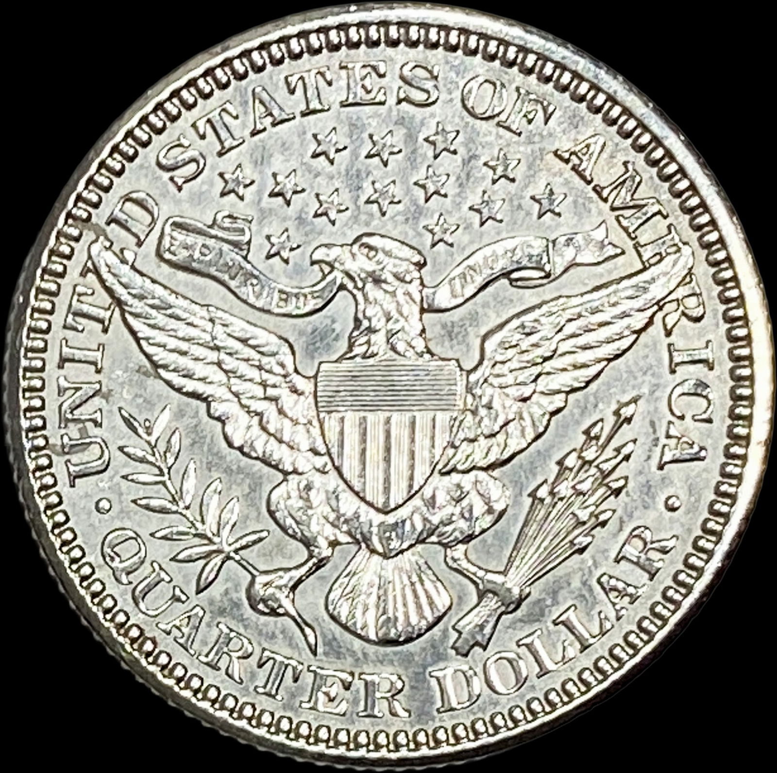 1908 Silver Barber Quarter CLOSELY UNCIRCULATED - 2