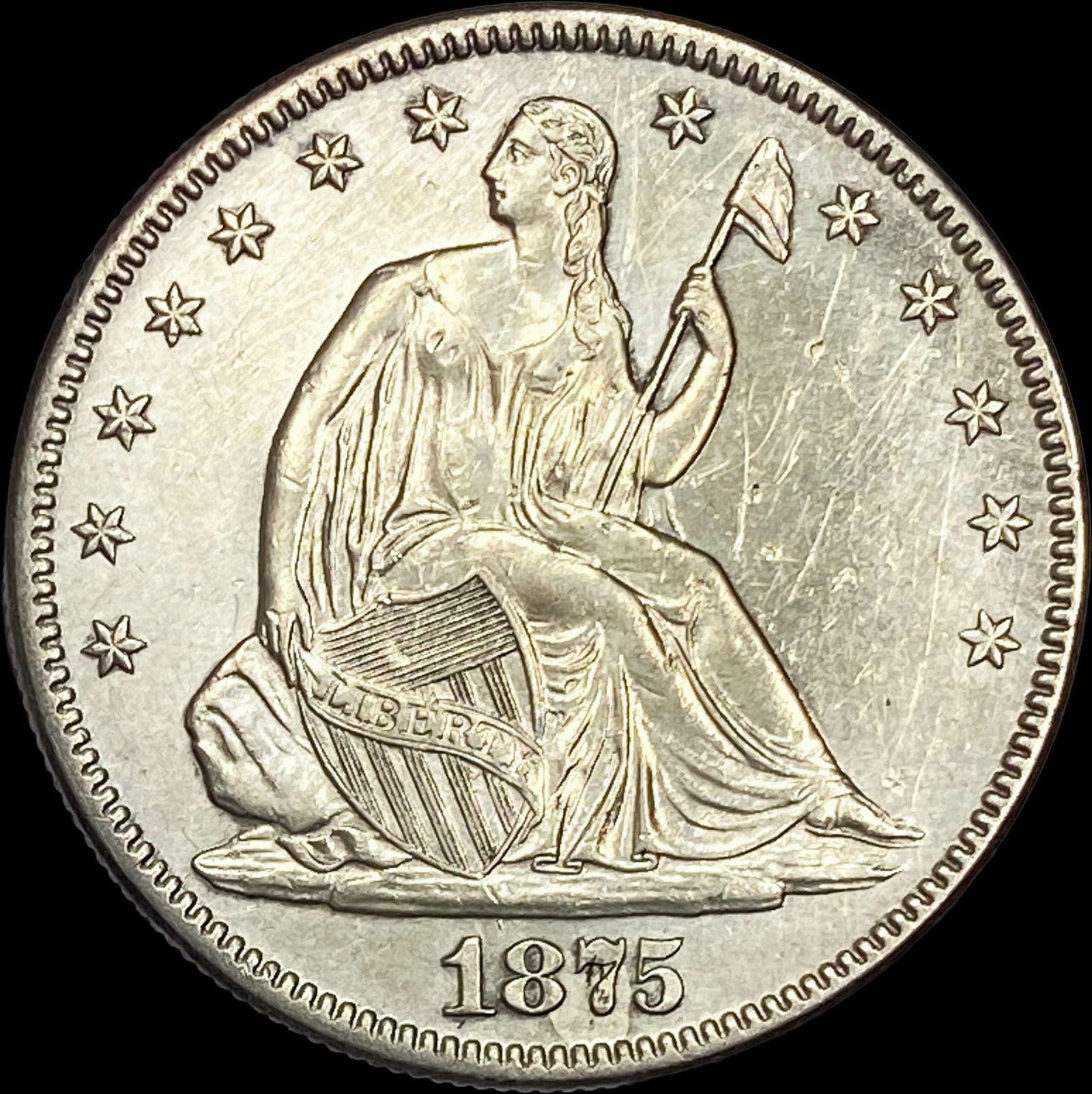 1875 Seated Liberty Half Dollar UNCIRCULATED (1 of 2)