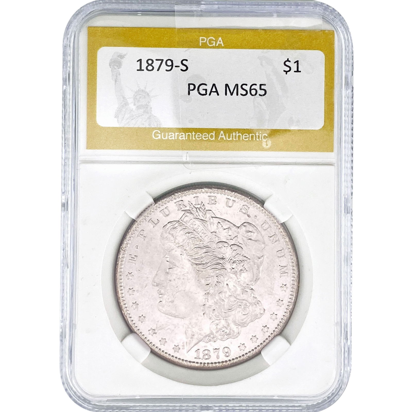 1879-S Morgan Silver Dollar PGA MS65 (1 of 2)