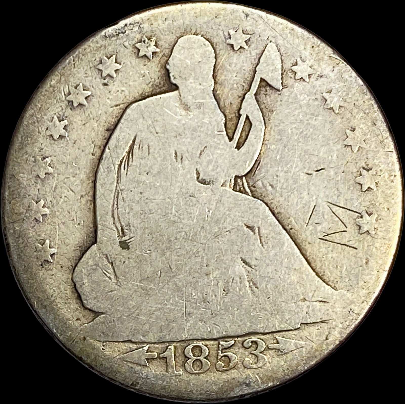 1853 Arrows Seated Liberty Half Dollar HIGH GRADE: 1853 Arrows Seated Liberty Half Dollar HIGH GRADE