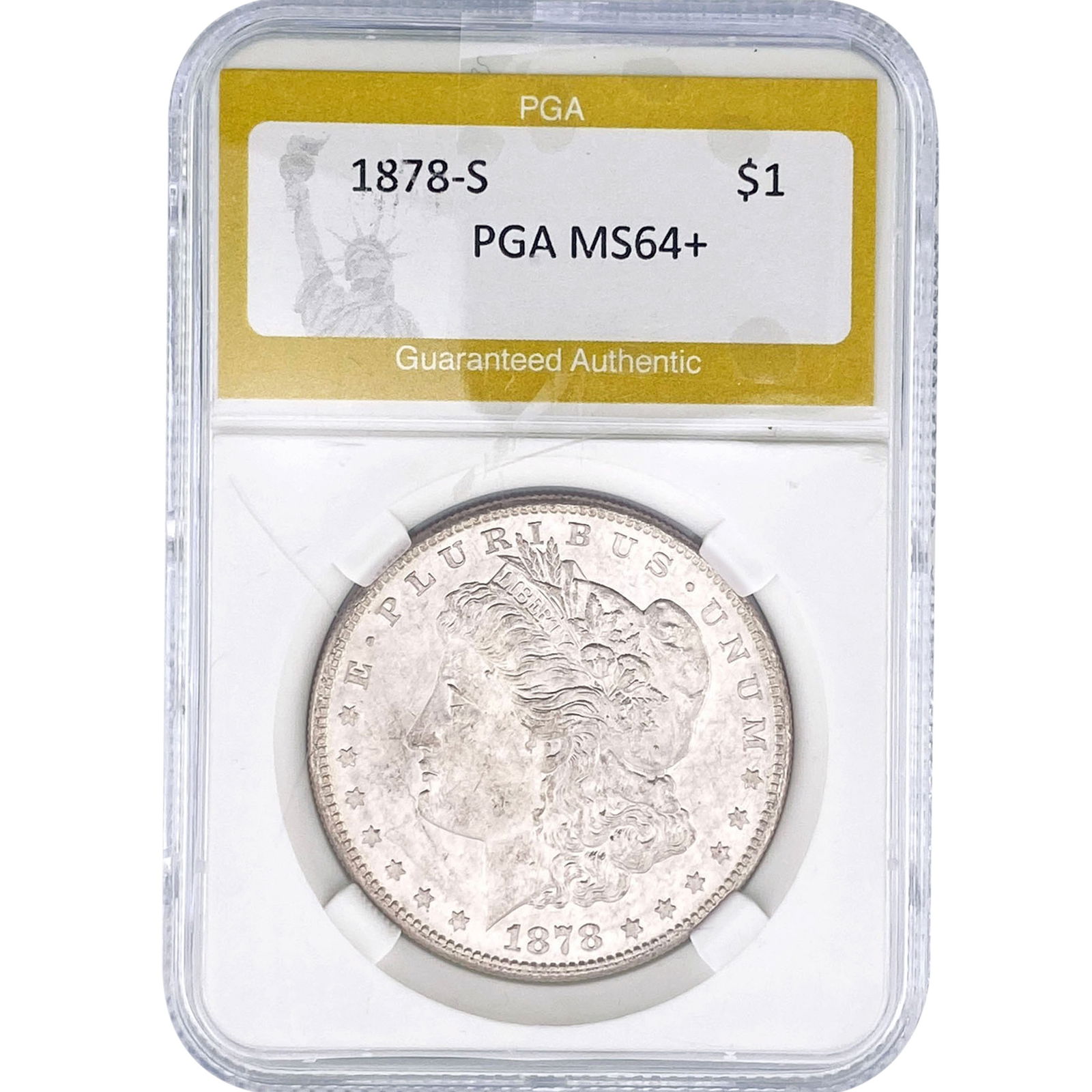 1878-S Morgan Silver Dollar PGA MS64+: 1878-S Morgan Silver Dollar PGA MS64+